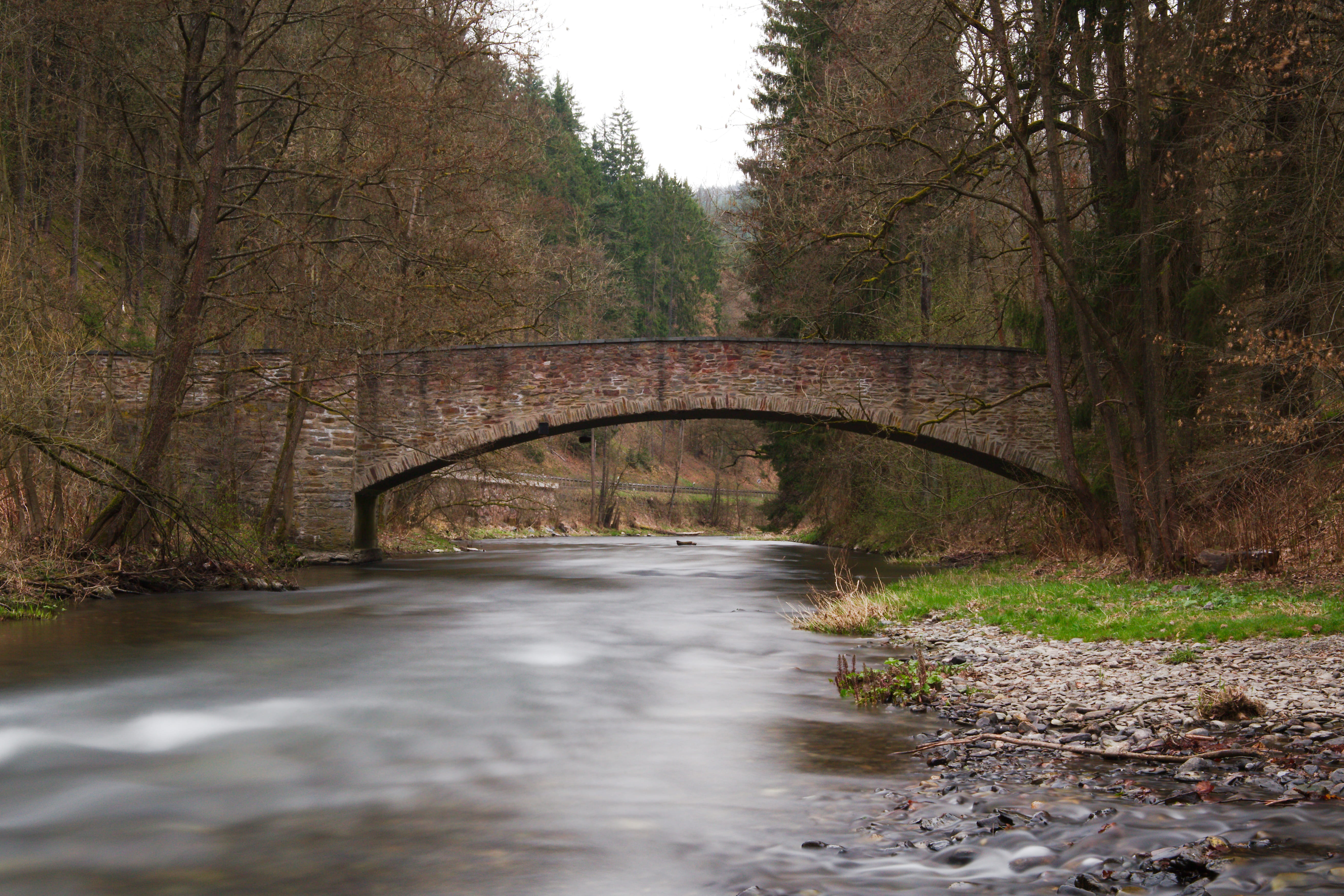 travel, architecture, scenics - nature, stone, atmosphere, wave, season, bridge, flow, cold, murmur, beauty in nature, footbridge, bridge - man made structure, HD Wallpaper