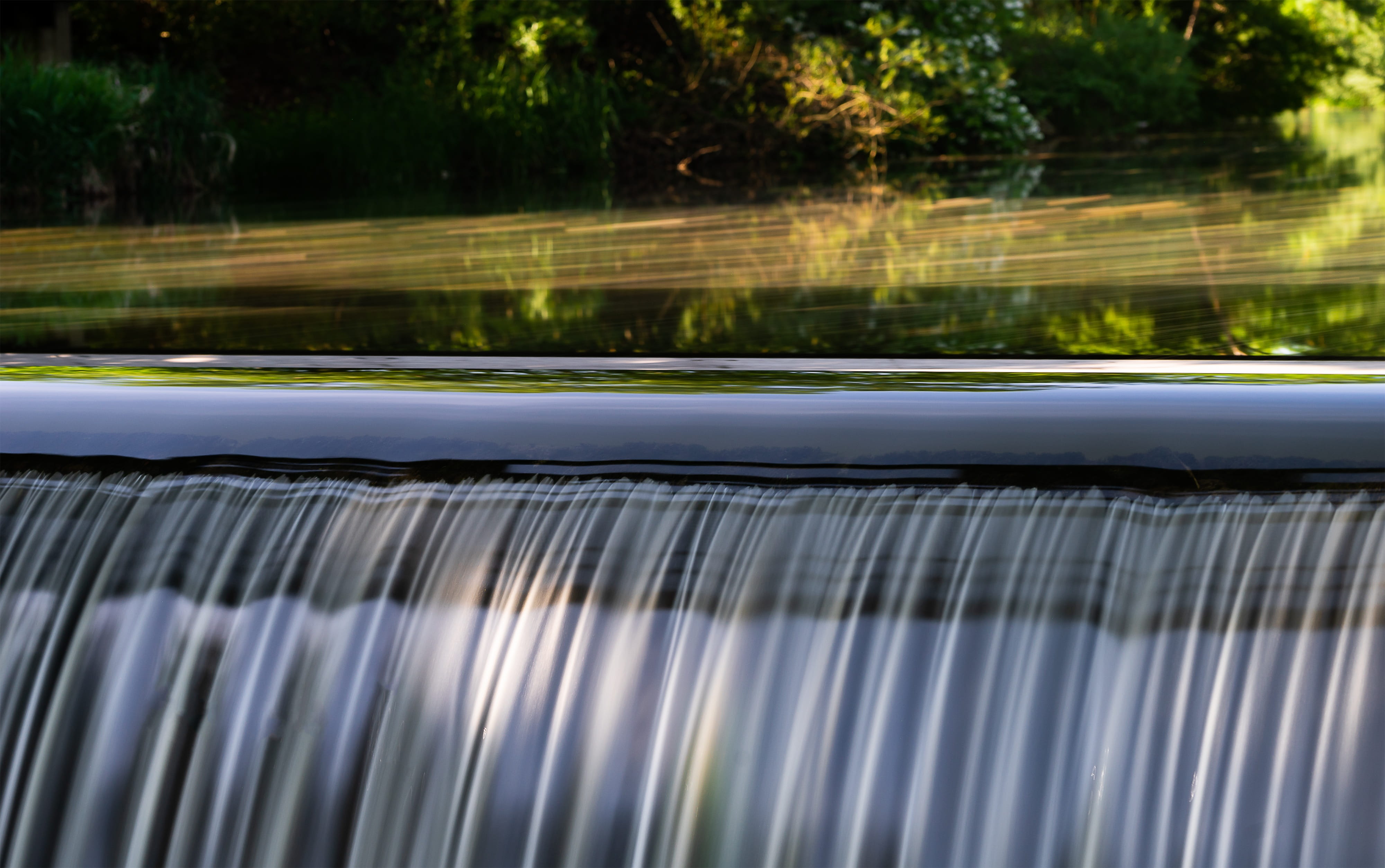 waters, motion, watercourse, roaring waterfall, silver colored, cascade, forest, backgrounds, recovery, water flow, murmur, plant, landscape, 4K, metal, HD Wallpaper