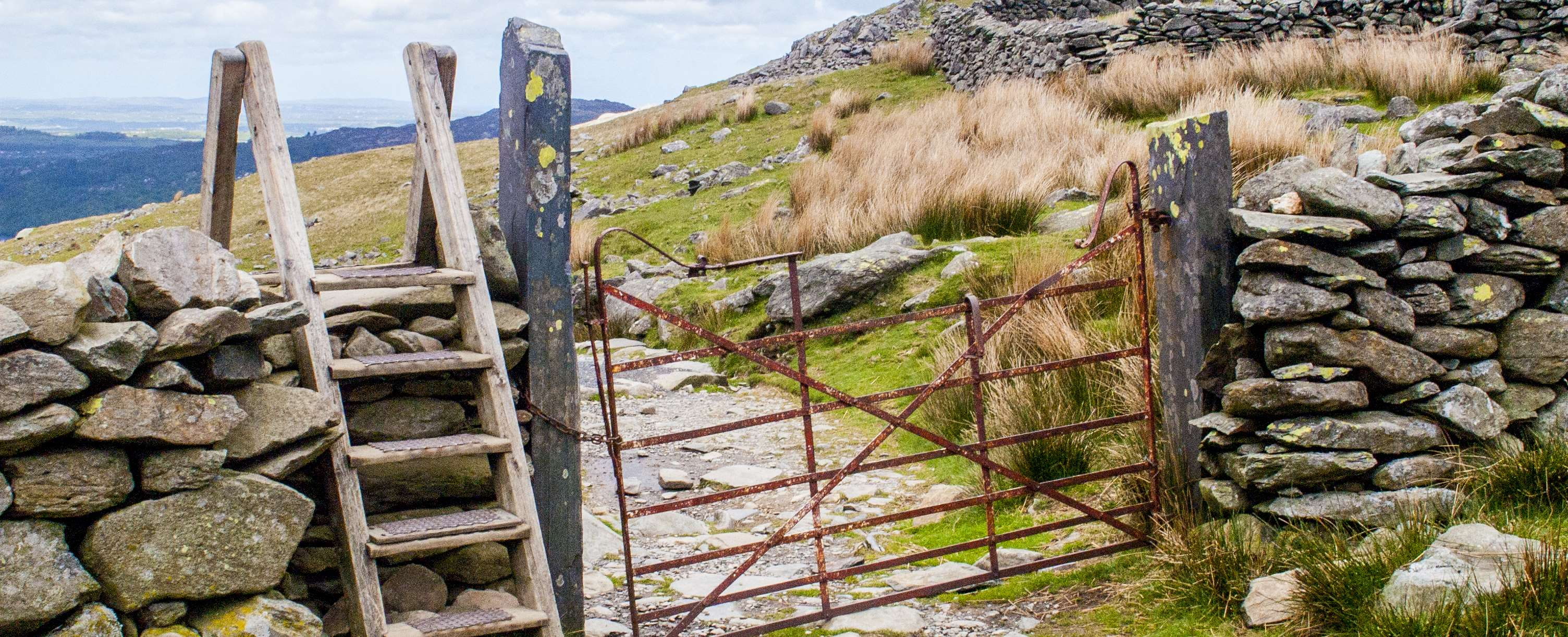 nature, downhill snowdon path, boundary, security, tranquility, stone wall, plant, 2K, outdoors, grass, solid, no people, wall, built structure, land, HD Wallpaper