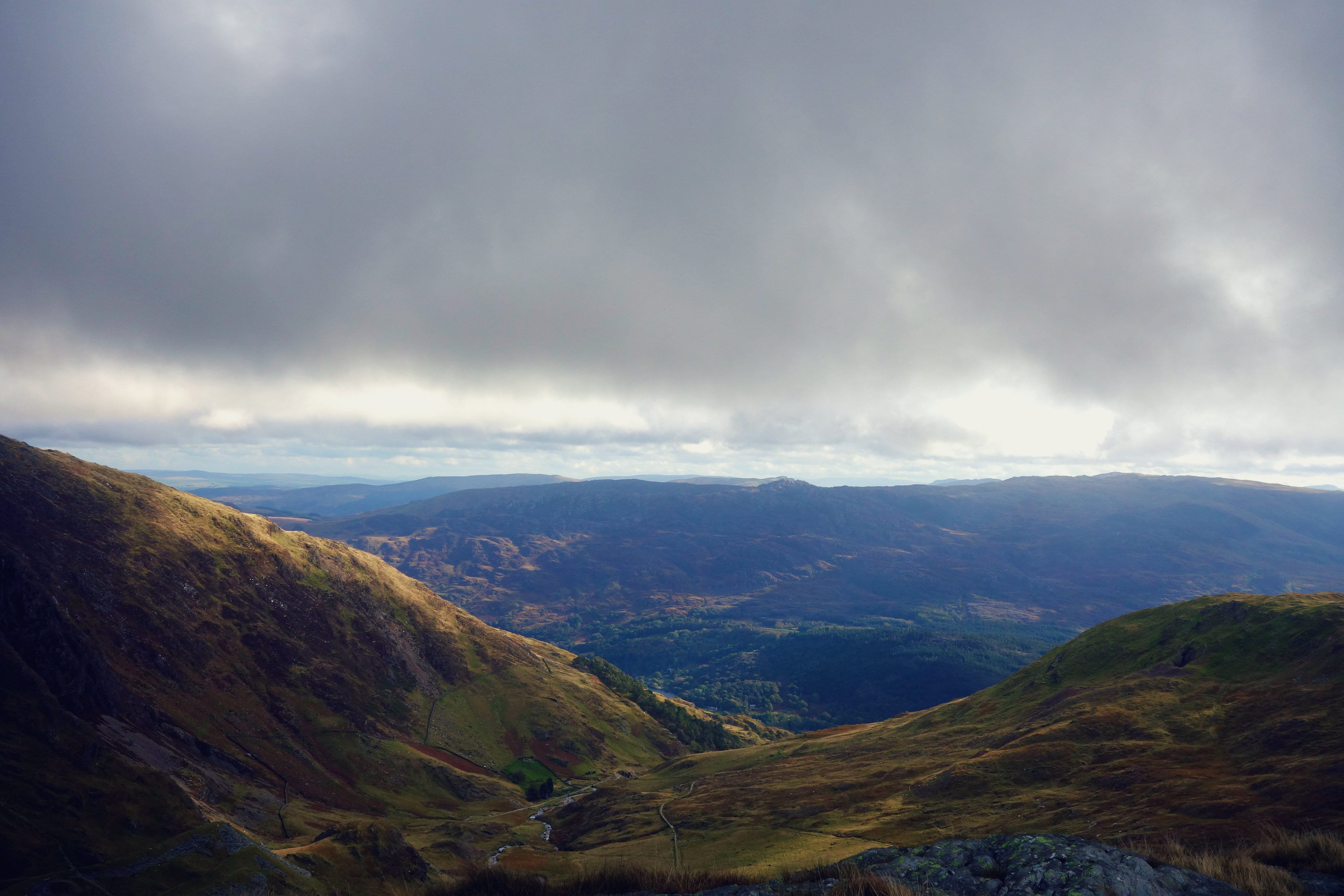 environment, scenics - nature, outdoors, storm, mountain, nature, sky, photo, aerial, overcast, 4K, wale, landscape, day, horizon, cloudy, mountain peak, HD Wallpaper