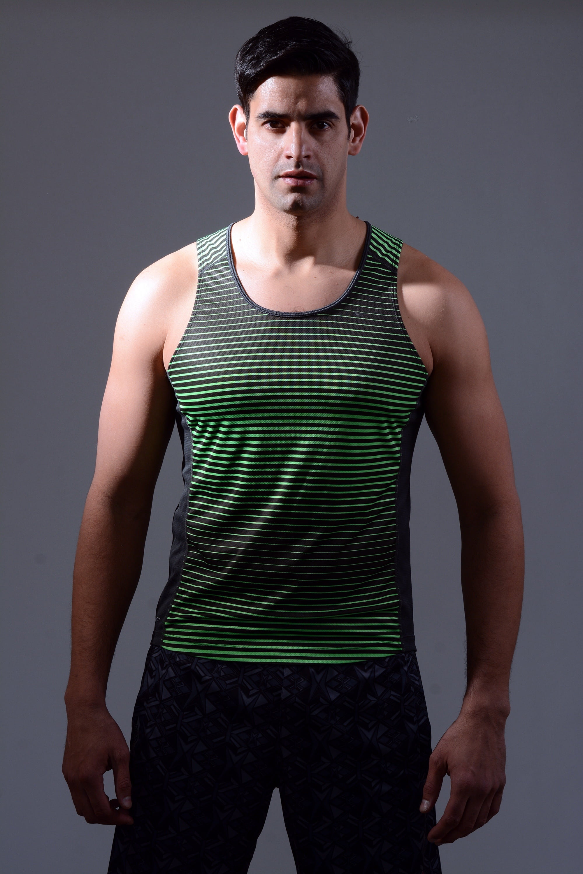 front view, black, green, 2K, bottoms, adult, masculinity, three quarter length, man, looking at camera, clothing, fashion, wearing, fitness trainer, lifestyles, Phone HD Wallpaper