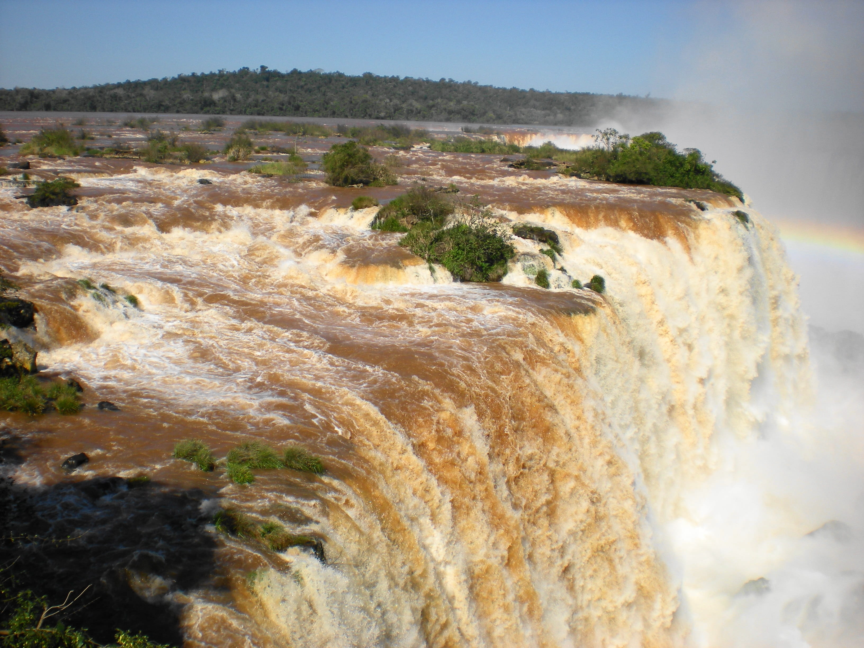day, motion, water, river, beauty in nature, high angle view, brazil, Waterfall, geology, environment, power in nature, jungle, non-urban scene, plant, HD Wallpaper