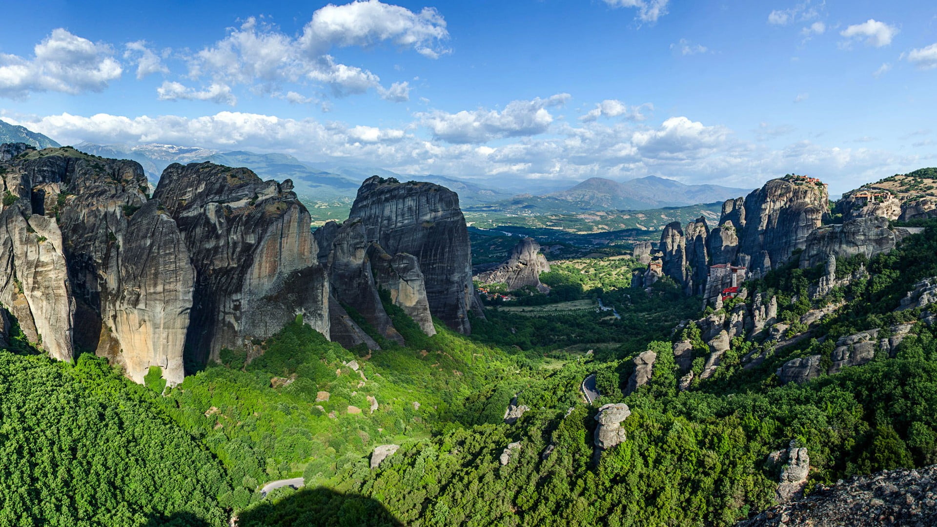 mountain range, landscape, travel destinations, sky, solid, rock formation, plant, tranquil scene, beauty in nature, cloud - sky, view, rocks, non-urban scene, HD Wallpaper