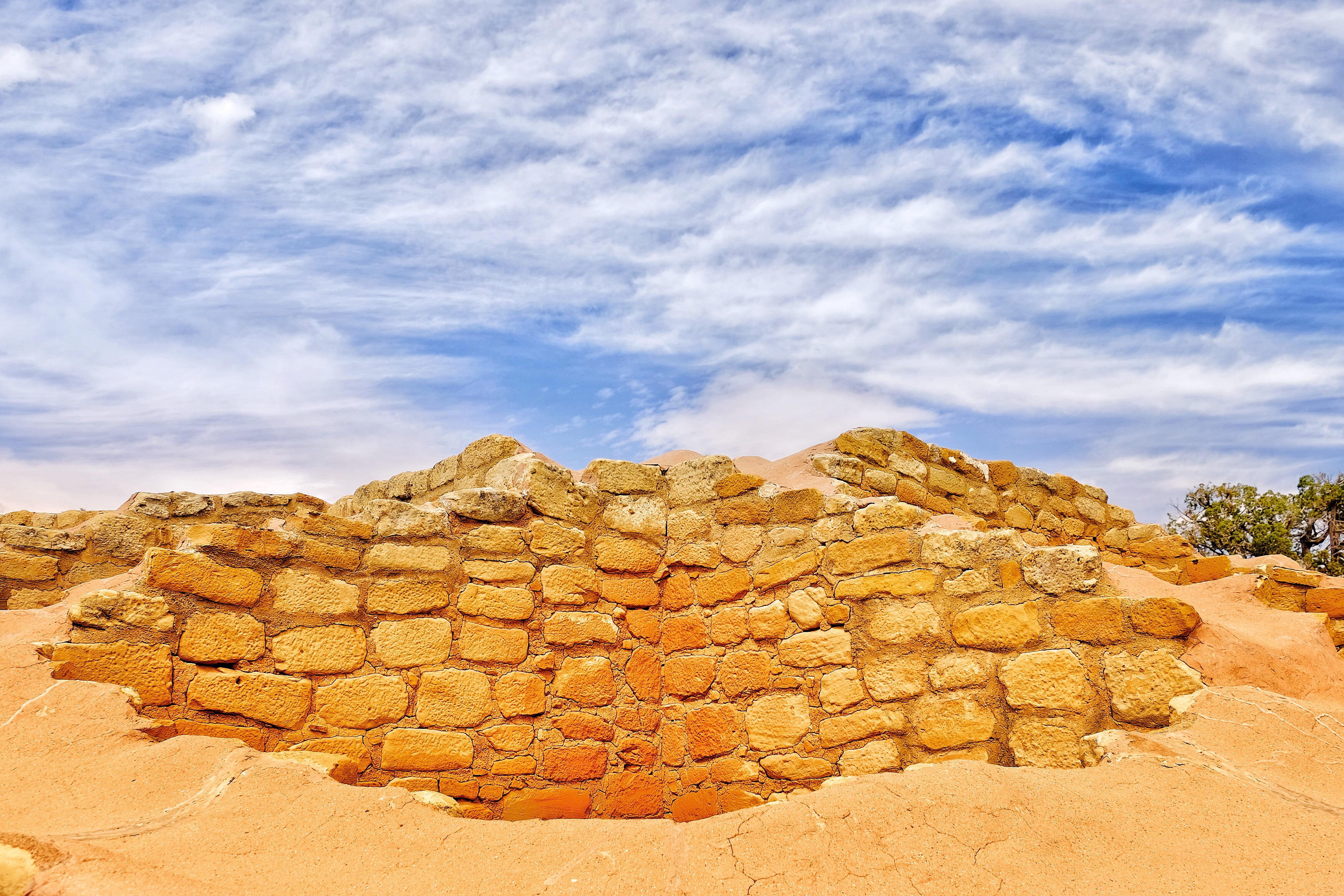 soil, flagstone, cloud - sky, day, daytime, field, brick, mesa verde national park, scenics - nature, sky, tranquility, history, sunlight, ancient civilization, HD Wallpaper