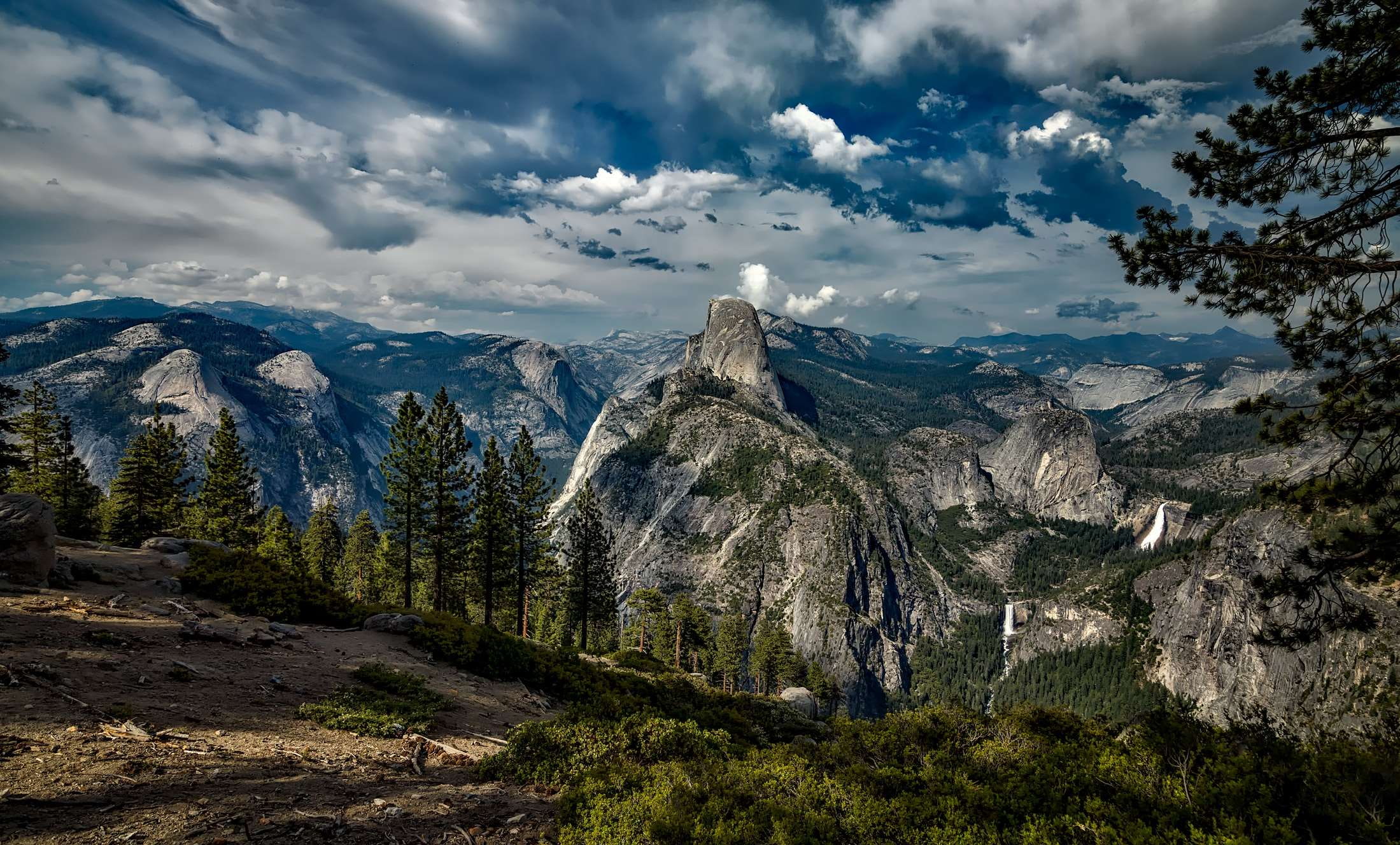 beauty in nature, wilderness, destinations, trees, forest, tree, scenics - nature, plant, ravine, summer, cloud - sky, california, countryside, valley, HD Wallpaper