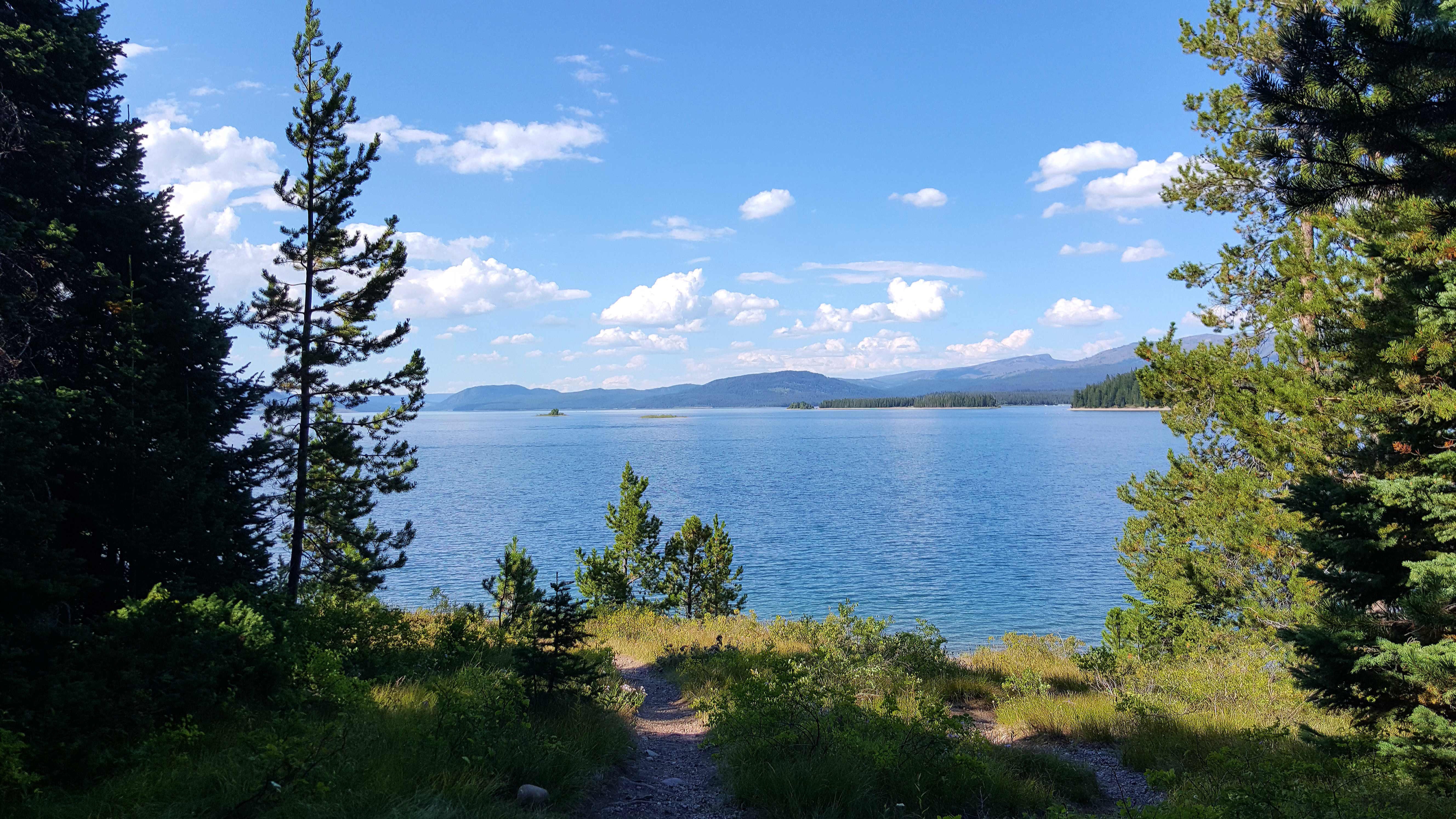 adventure, forest, scenics - nature, leafed, plant, mountain, summer, lake, nature, national park, sky, lake lake mcdonald, outdoor, outdoors, national, HD Wallpaper