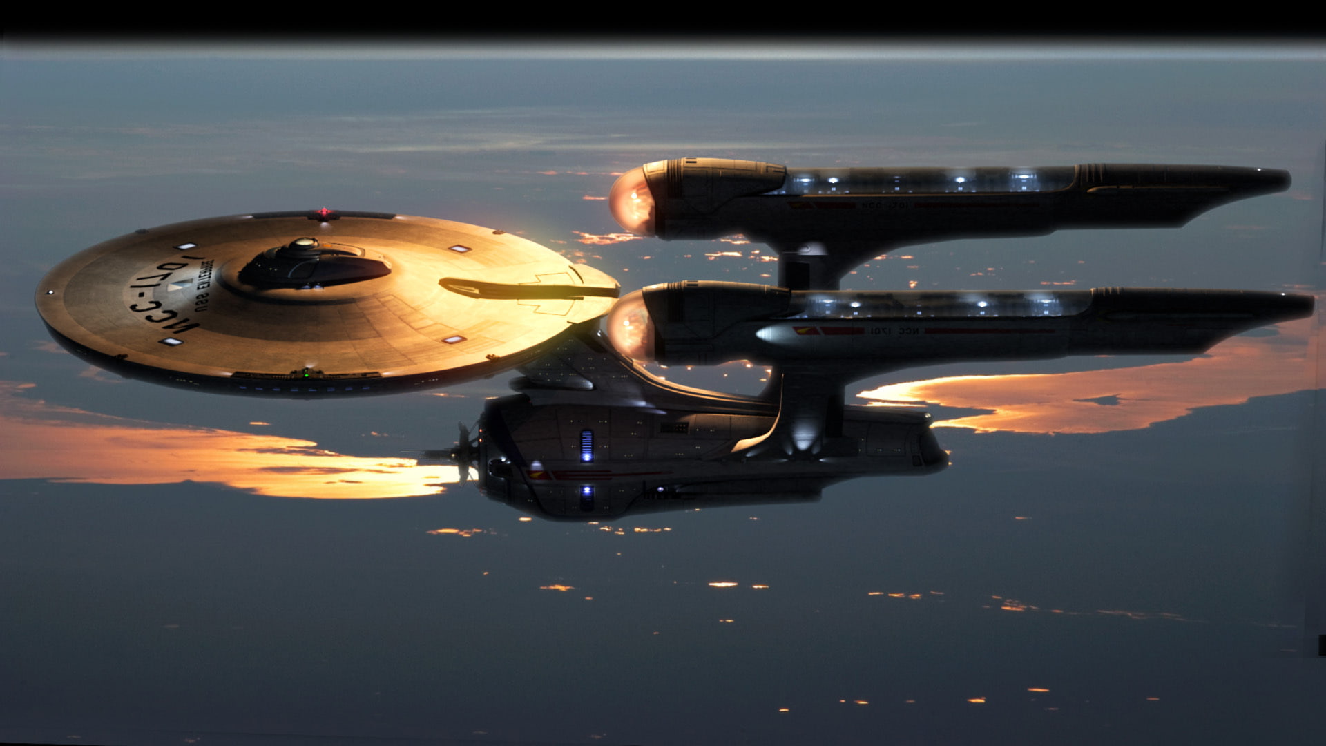 1080P, indoors, reflection, shape, technology, no people, star trek movies, still life, sunset, nature, lake, string instrument, single object, musical instrument, HD Wallpaper