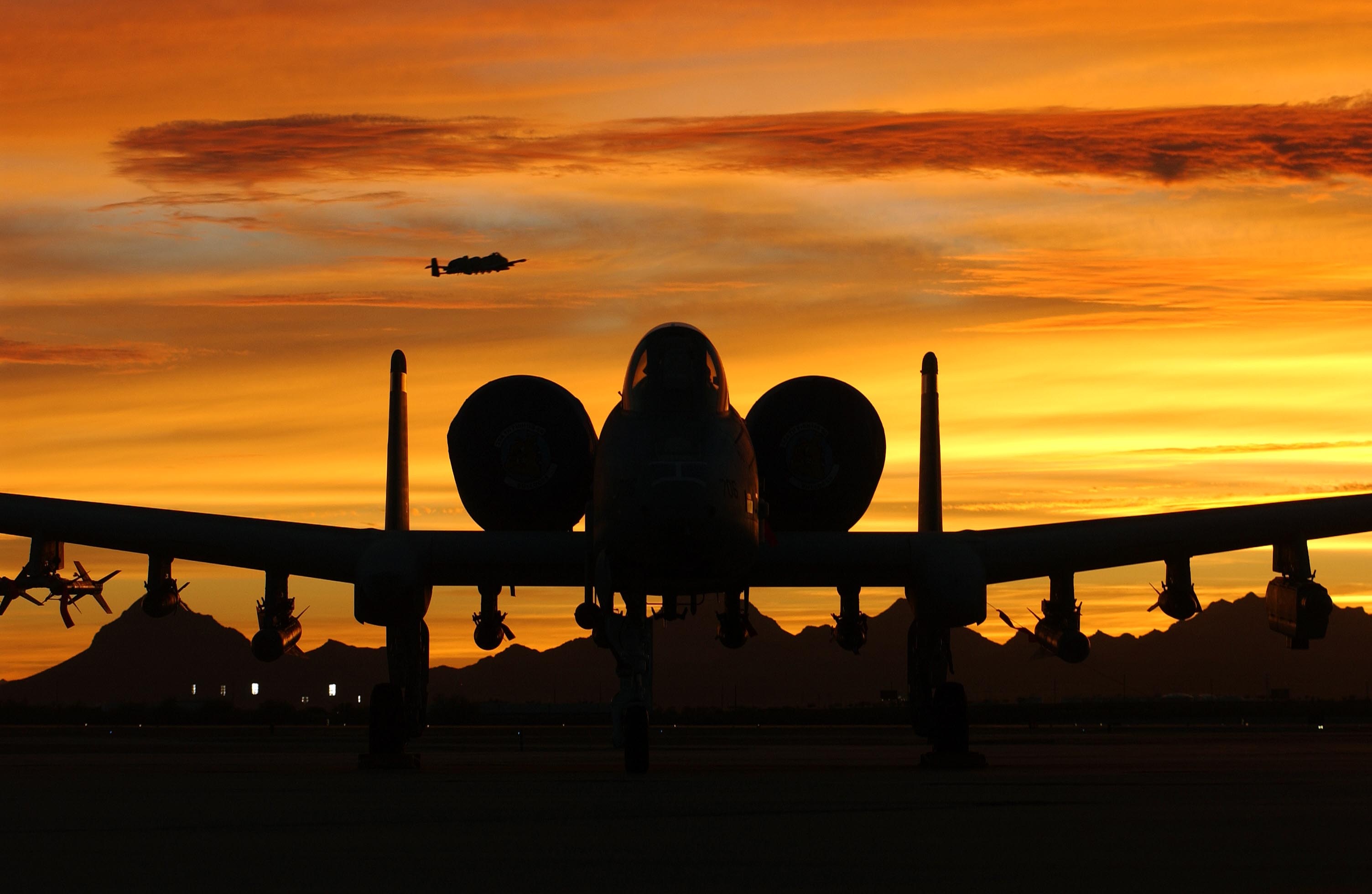 mode of transportation, ground, orange color, hour, evening, scenics - nature, golden, usa, jet, tranquil scene, air vehicle, no people, sunset, transportation, HD Wallpaper
