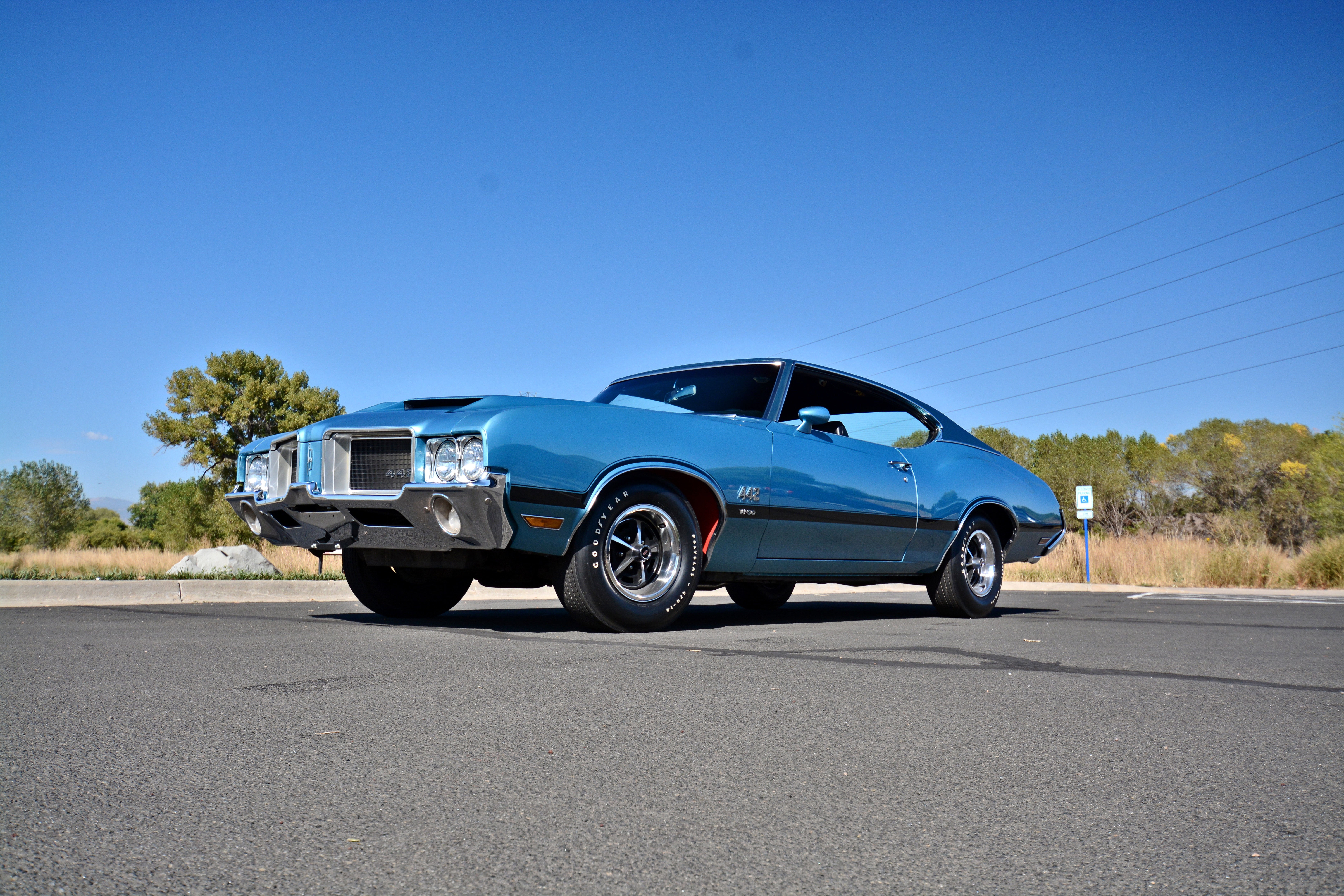 -10, original, muscle, usa, coupe, oldsmobile, 1971, classic, w-301, old, 5K, 442, HD Wallpaper