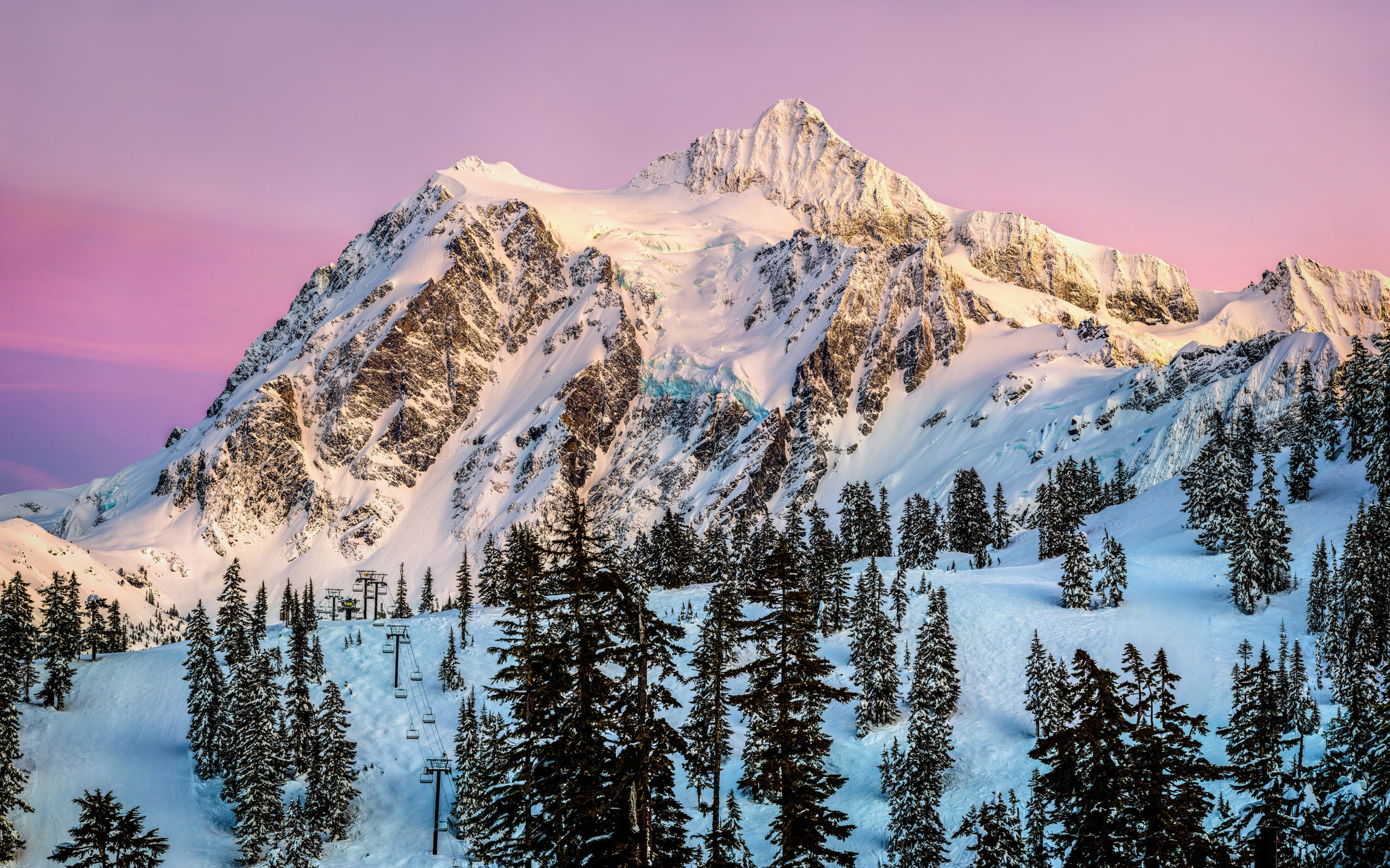 coniferous tree, plant, sky, tree, mountain range, no people, snow, capped, forest, environment, North America, nature, the sky, snowcapped mountain, landscape, HD Wallpaper