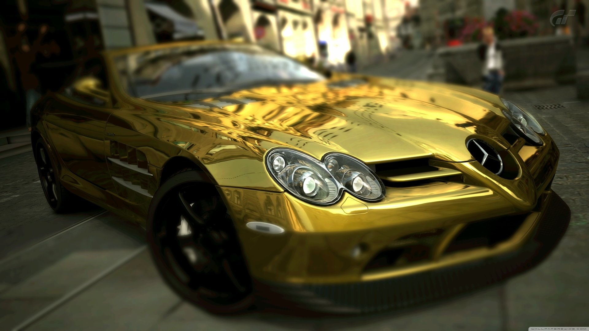 Mercedes-Benz, Mercedes, yell, 1080P, HD Wallpaper