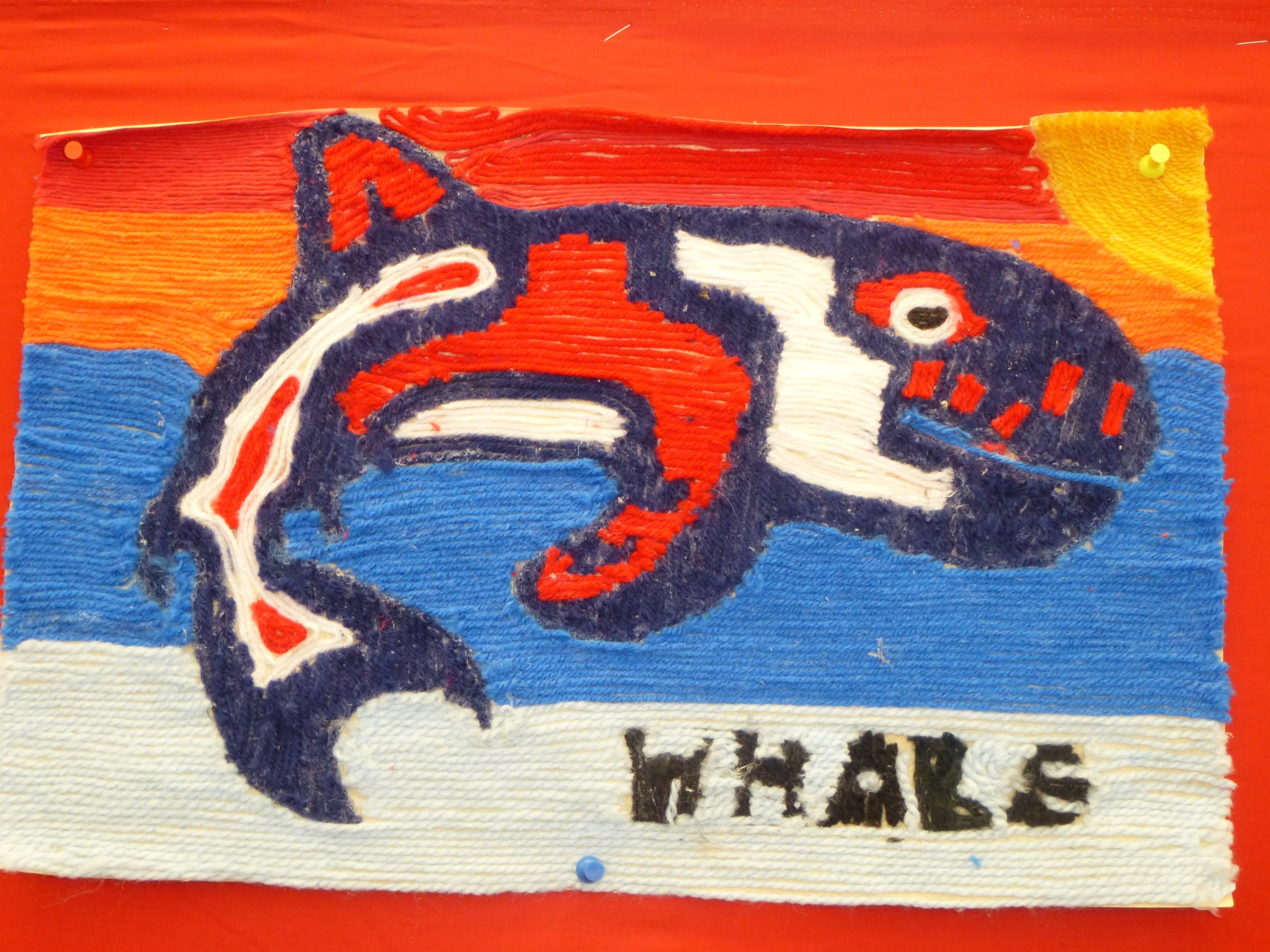 communication, craft, whale, postage stamp, art, vertebrate, indoors, hand made, yarn, no people, creativity, first nations, paintings, text, paint, art and craft, HD Wallpaper