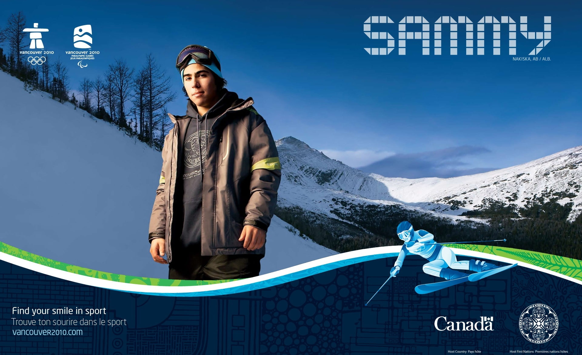 mountain, sammy kent, sammy, nature, one person, winter, warm clothing, first nations, alpine, clothing, first, professional athlete, young adult, skier, HD Wallpaper