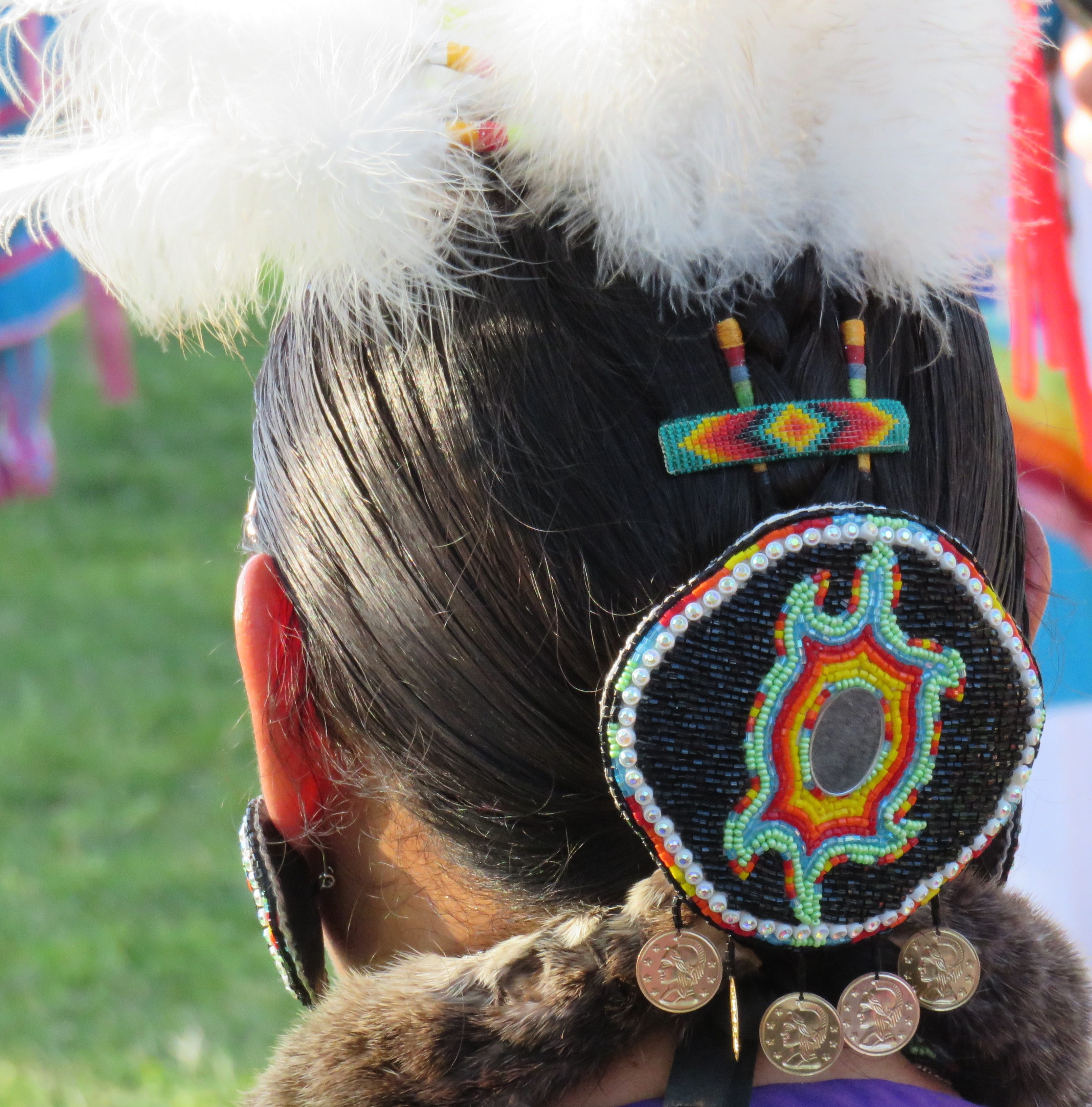 close-up, focus on foreground, lifestyles, american, red, powwow, feather, creativity, ontario, indian, portrait, first nation, regalia, traditional clothing, Phone HD Wallpaper
