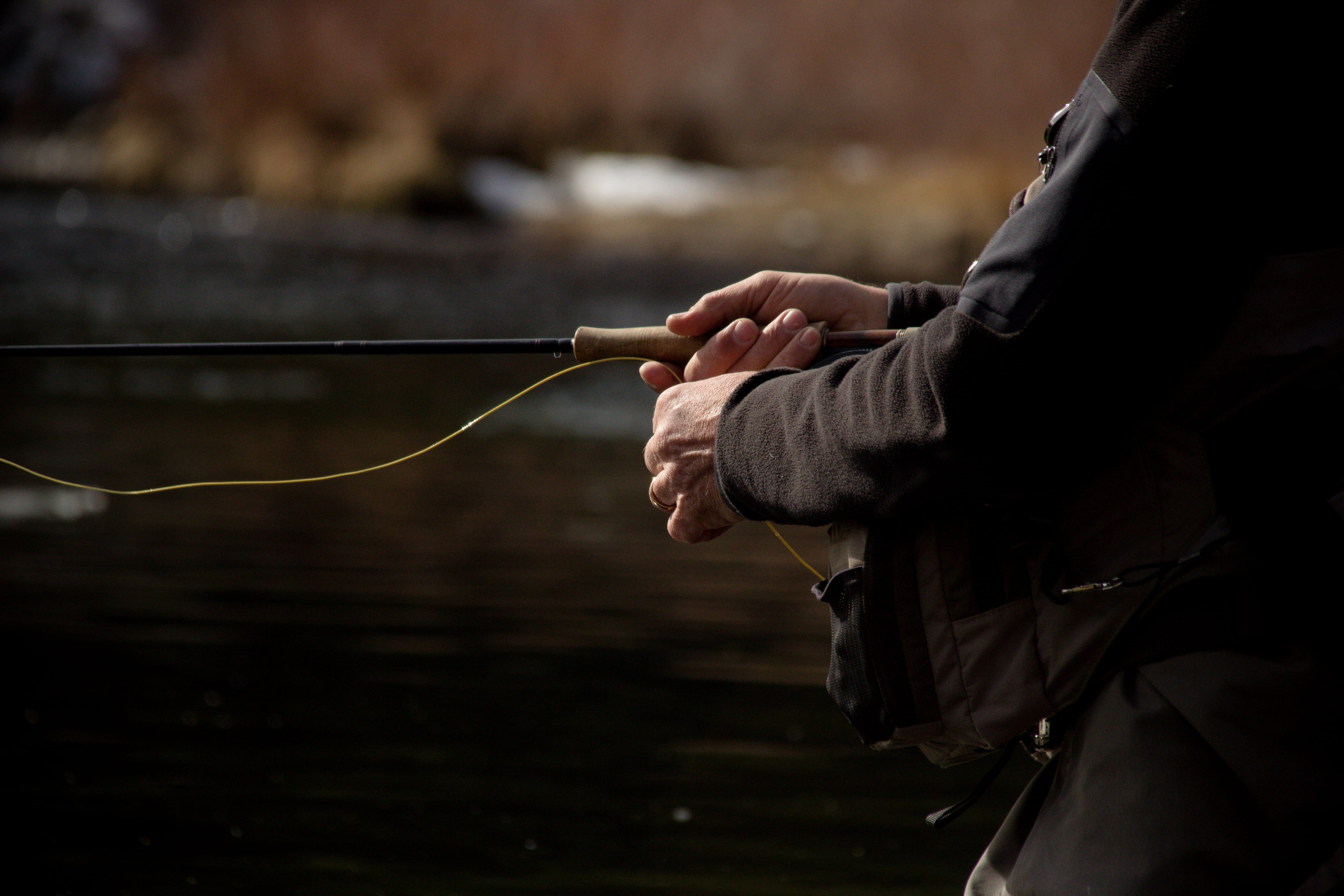 5K, hand, weapon, water, fishing, clothing, real people, hands, holding, rod, sport, aggression, outdoors, focus on foreground, rope, stick - plant part, HD Wallpaper