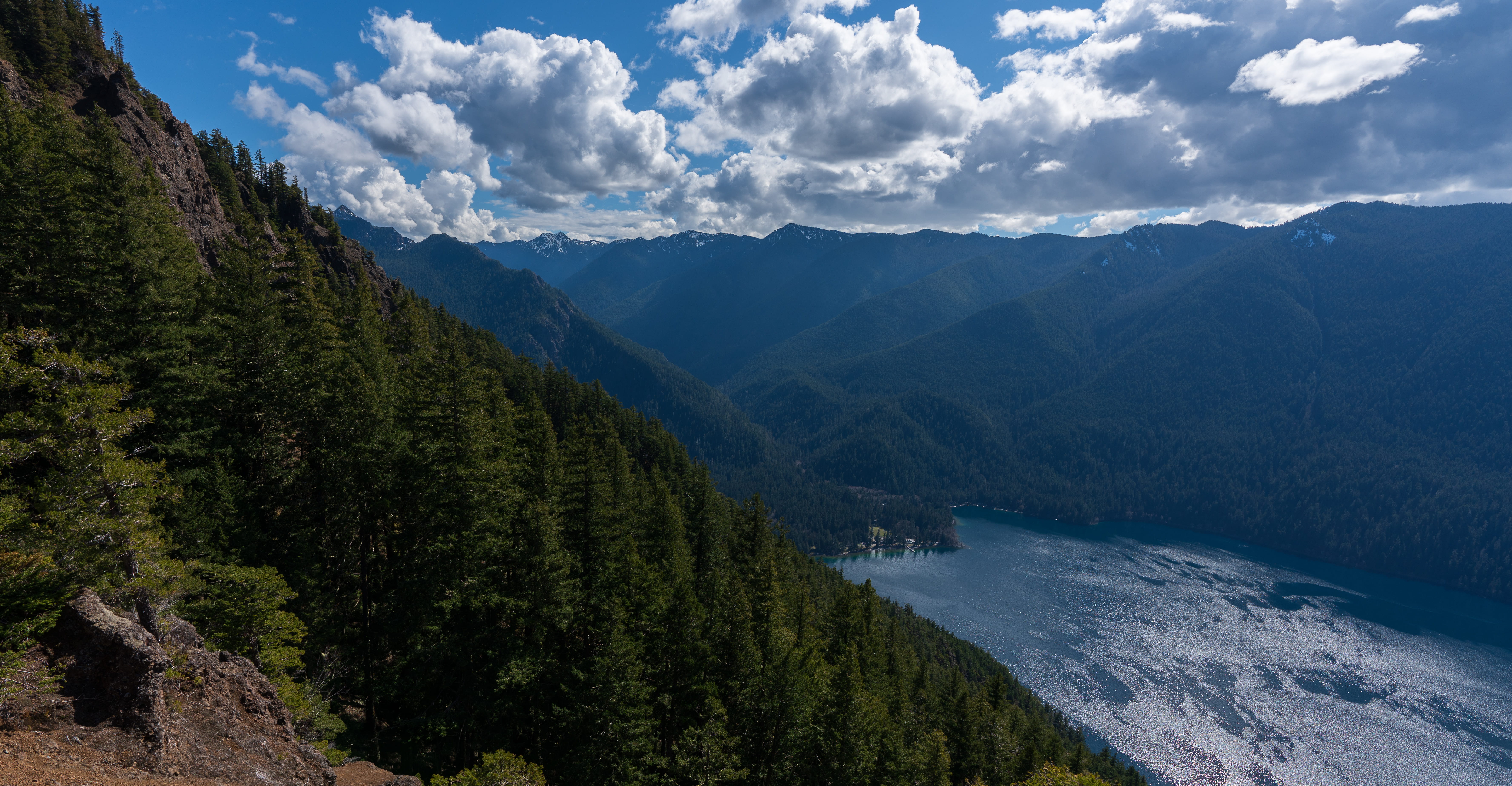 slope, abies, day, no people, land, outdoors, beauty in nature, washington, idyllic, tranquil scene, nature, tranquility, lake crescent, environment, explore, HD Wallpaper