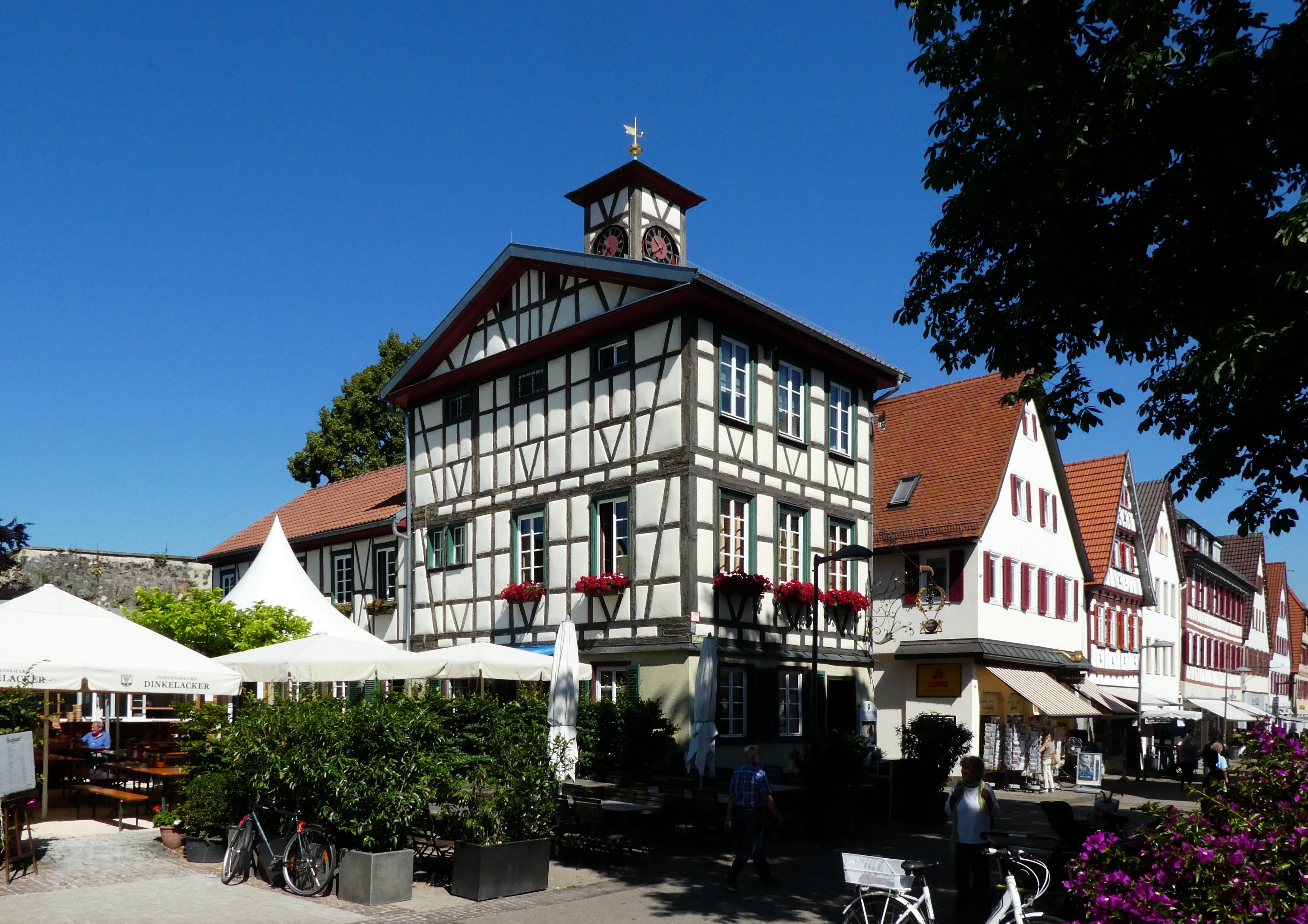 places of interest, plant, built structure, architecture, house, clock, sky, southern germany, clear sky, building, baden württemberg, growth, residential district, HD Wallpaper