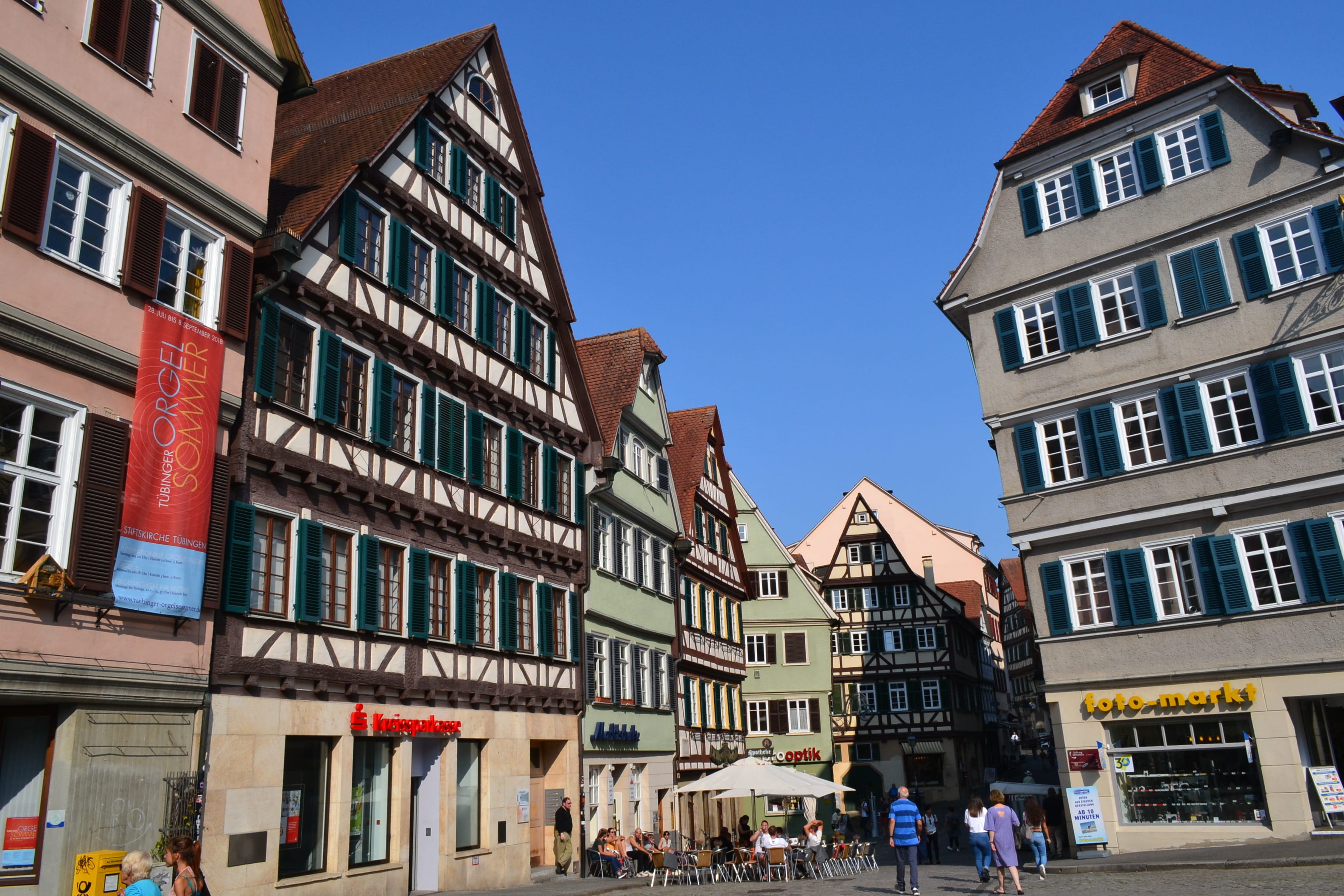 building exterior, town, travel destinations, southern germany, apartment, women, nature, neckar, residential district, houses, baden württemberg, city life, HD Wallpaper