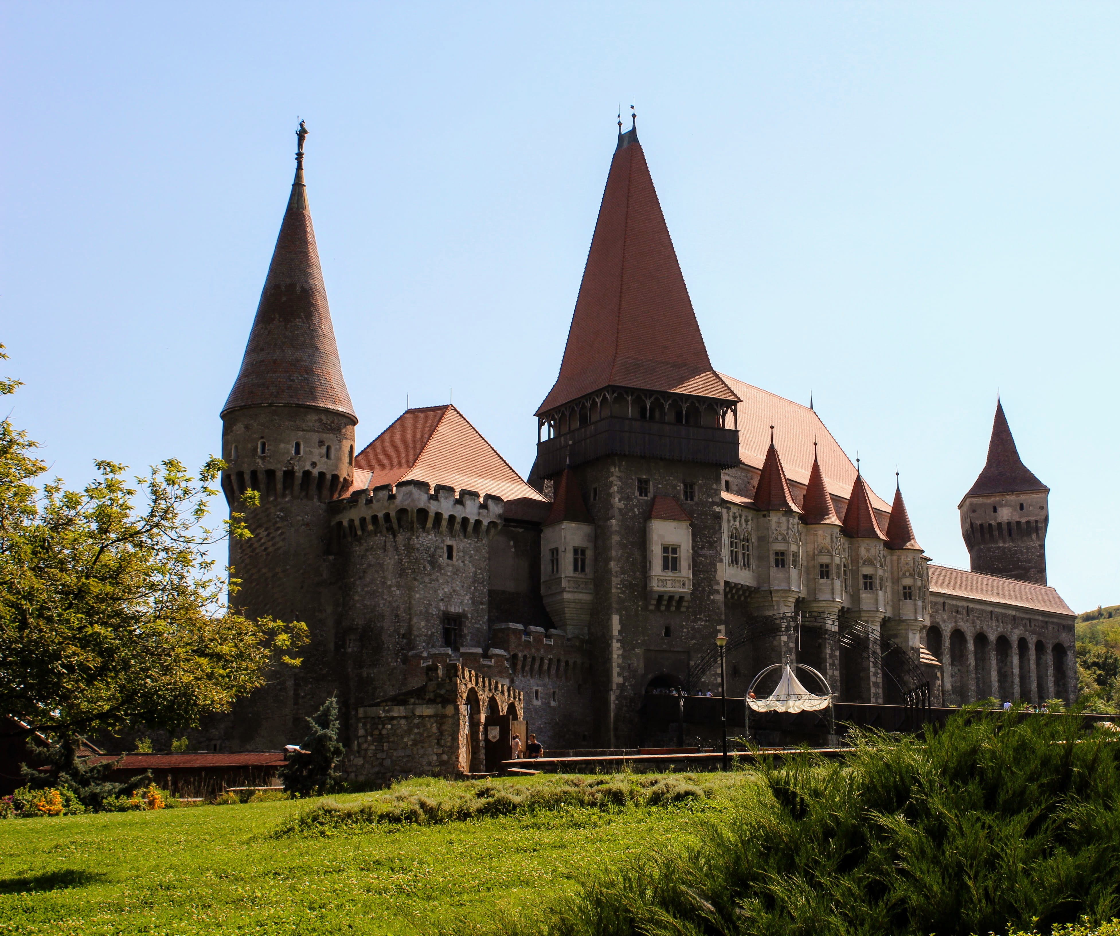 romania, tourism, travel, clear sky, belief, plant, tower, grass, day, outdoors, no people, building, built structure, place of worship, spirituality, medieval, HD Wallpaper