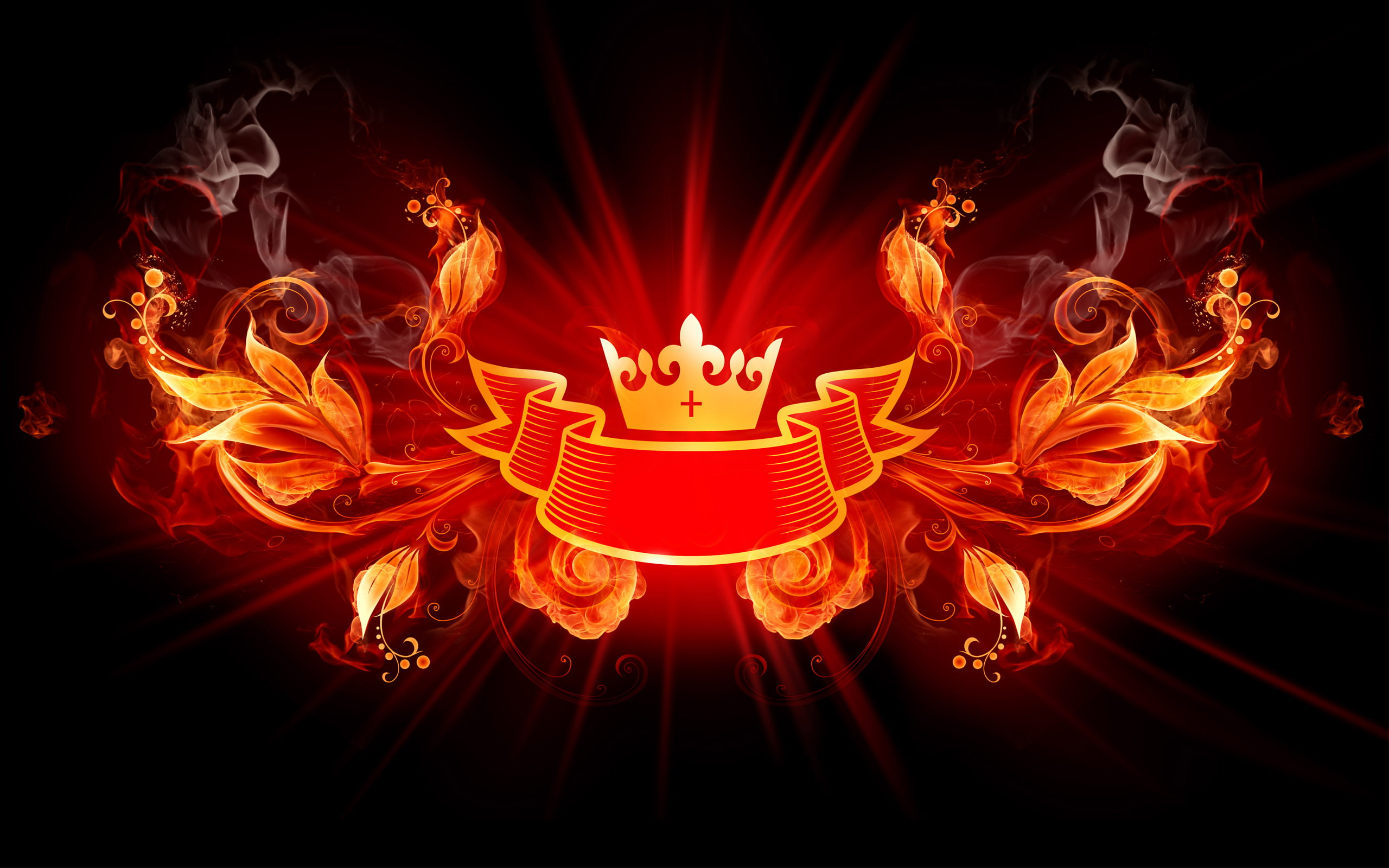2K, wide, hd, design, fire, king, HD Wallpaper