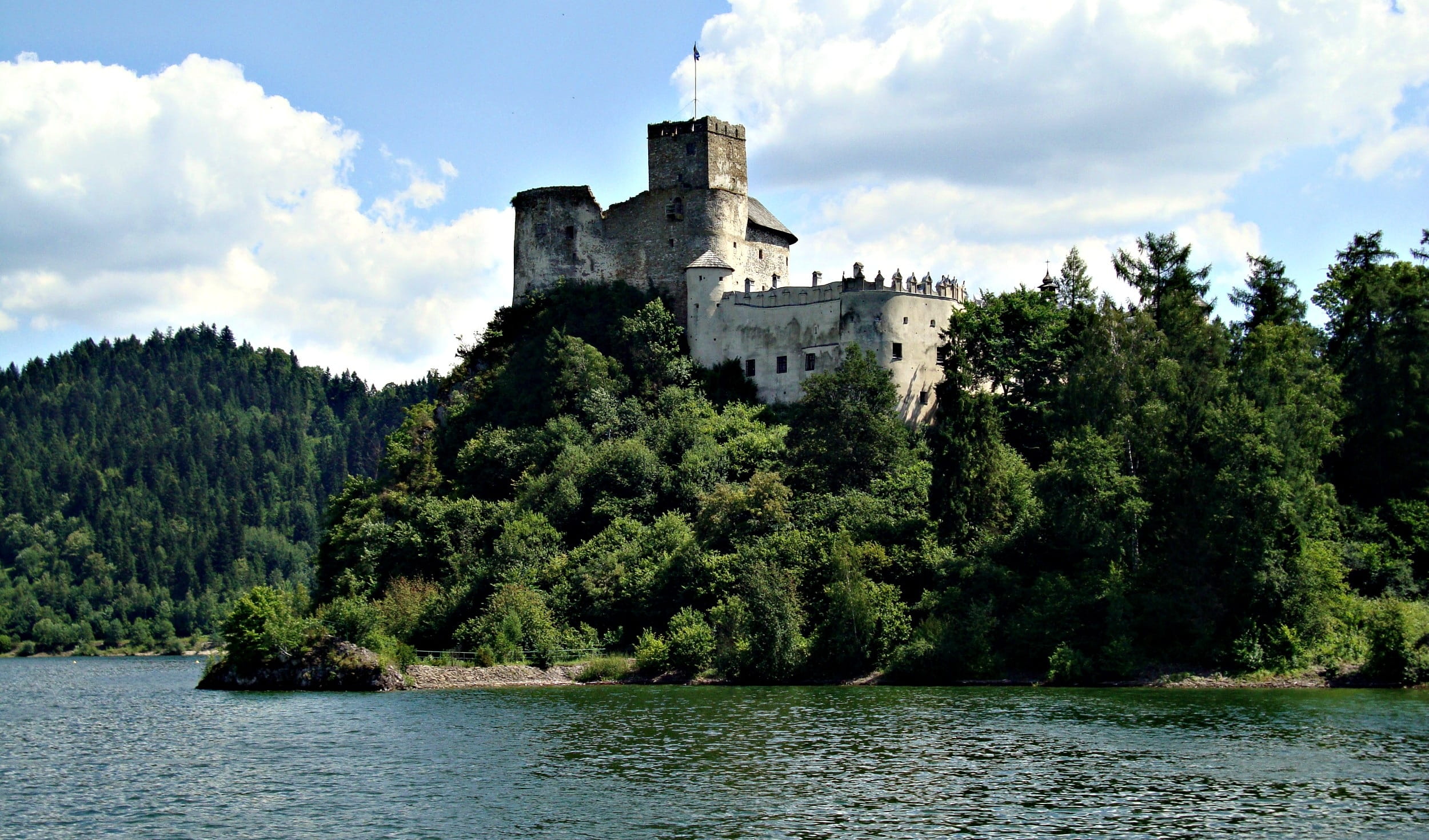 tourism, sky, picturesque, architecture, outdoors, plant, travel Locations, cloud - sky, pieniny, Niedzica, scenics, the museum, green color, europe, landscape, HD Wallpaper