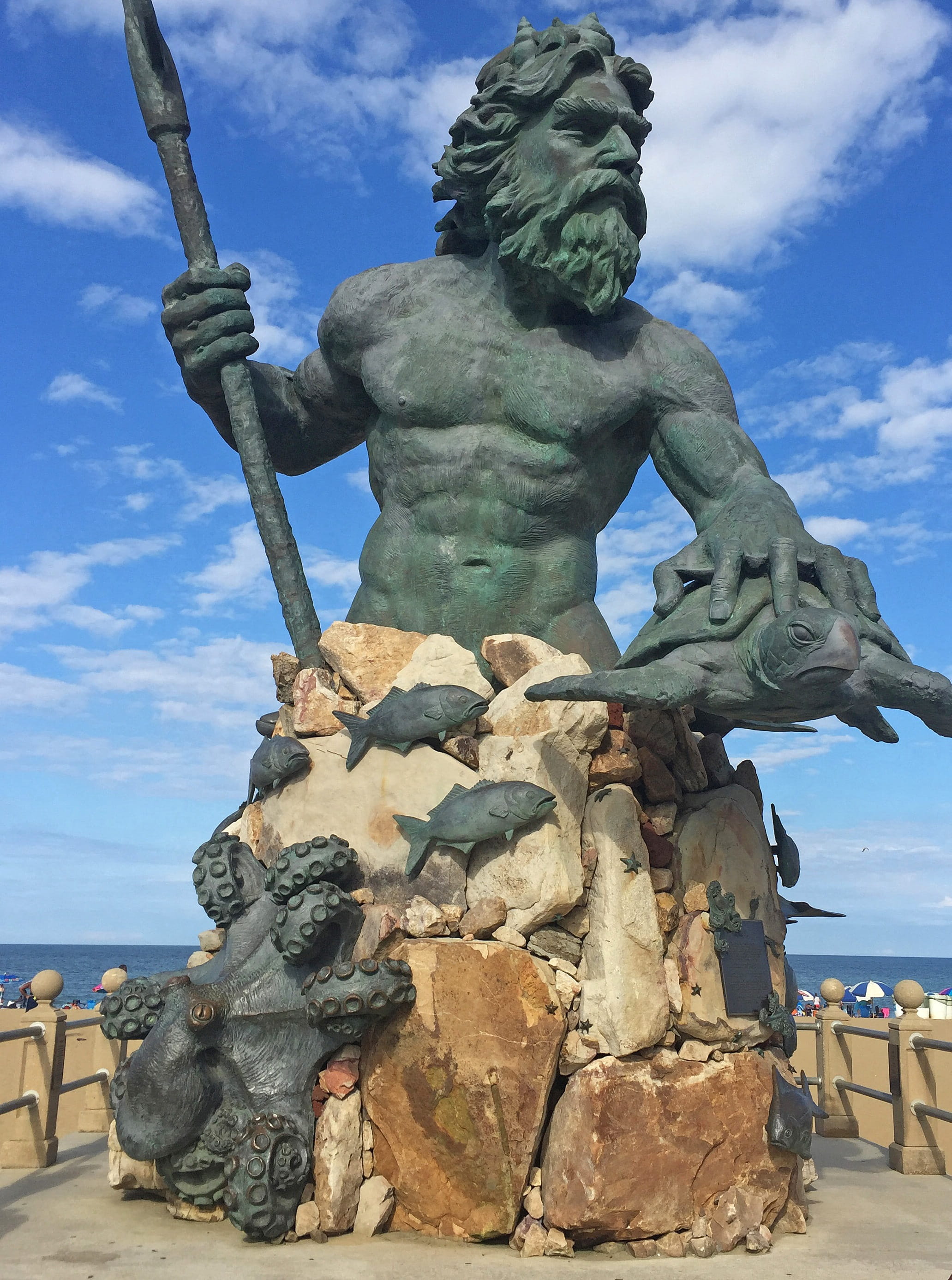 travel destinations, memorial, art and craft, no people, virginia, Virginia Beach, famous Place, Neptune, representation, creativity, monument, sculpture, Phone HD Wallpaper