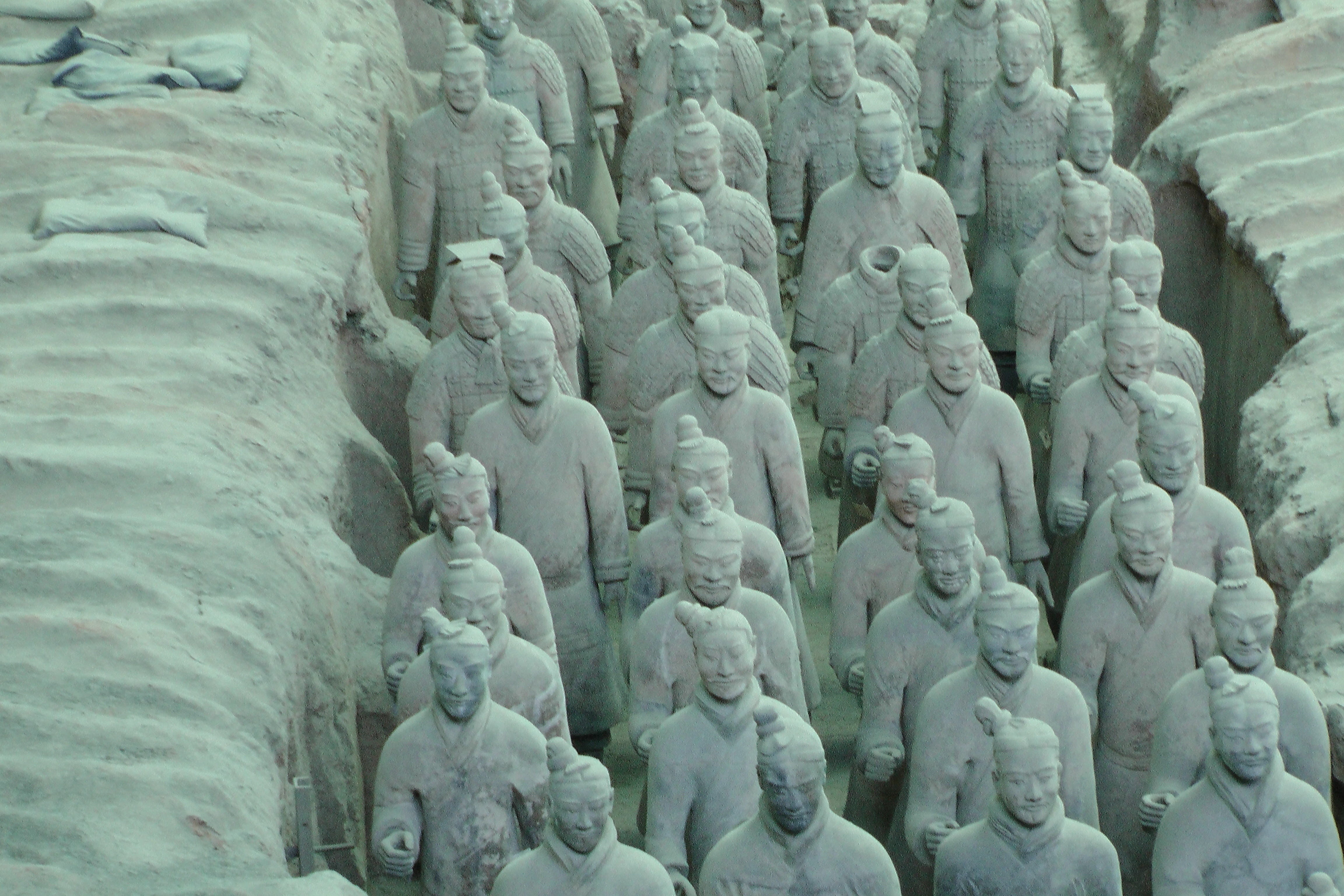 statue, ancient, belief, soldier, spirituality, oriental, craft, dynasty, army, in a row, the past, tourism, representation, creativity, no people, built structure, HD Wallpaper