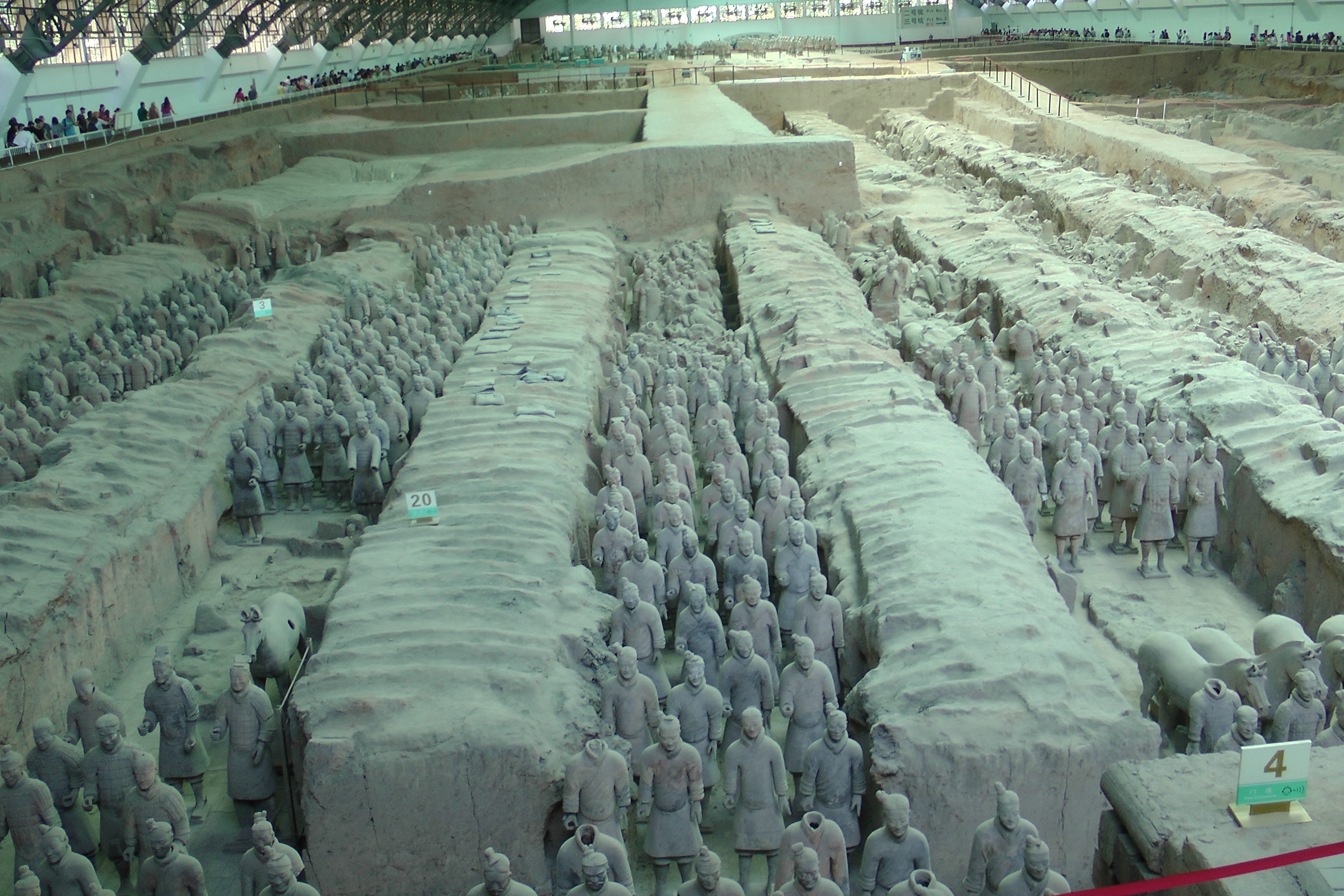 solid, abundance, Terracotta Warriors, Ancient, terracotta, 4K, built structure, tourism, China, ice, outdoors, statue, day, large group of objects, tranquil scene, HD Wallpaper