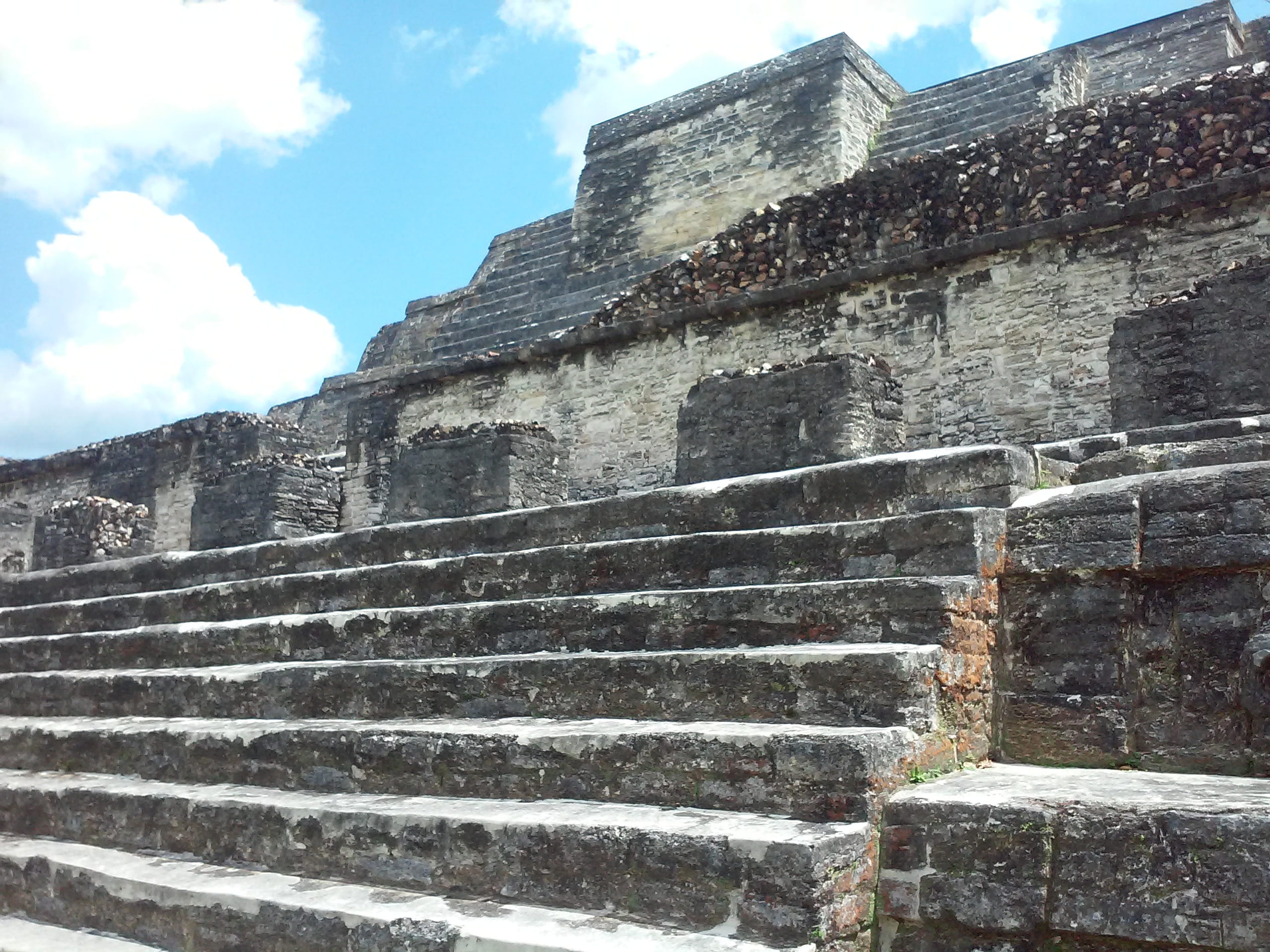 nature, 2K, the past, Belize, Mayan, low angle view, Stone, monument, stone material, central america, ruined, old ruin, building exterior, wall, built structure, HD Wallpaper