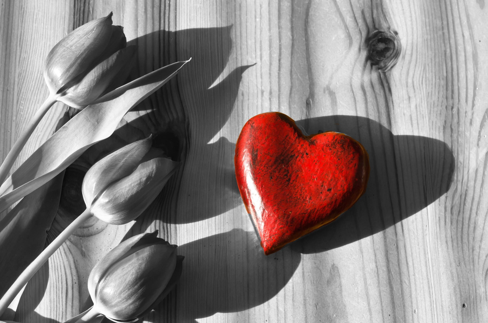 valentines Day - Holiday, shape, 1080P, flowering plant, wood - Material, beauty, love, red, nature, emotion, close-up, wedding, leaf, decor, food, ornament, HD Wallpaper
