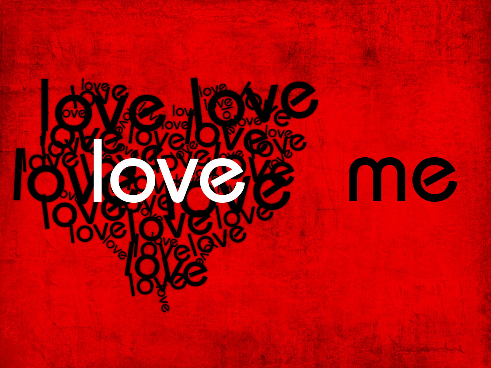 me, love, white, black, hd, 720P, red, HD Wallpaper