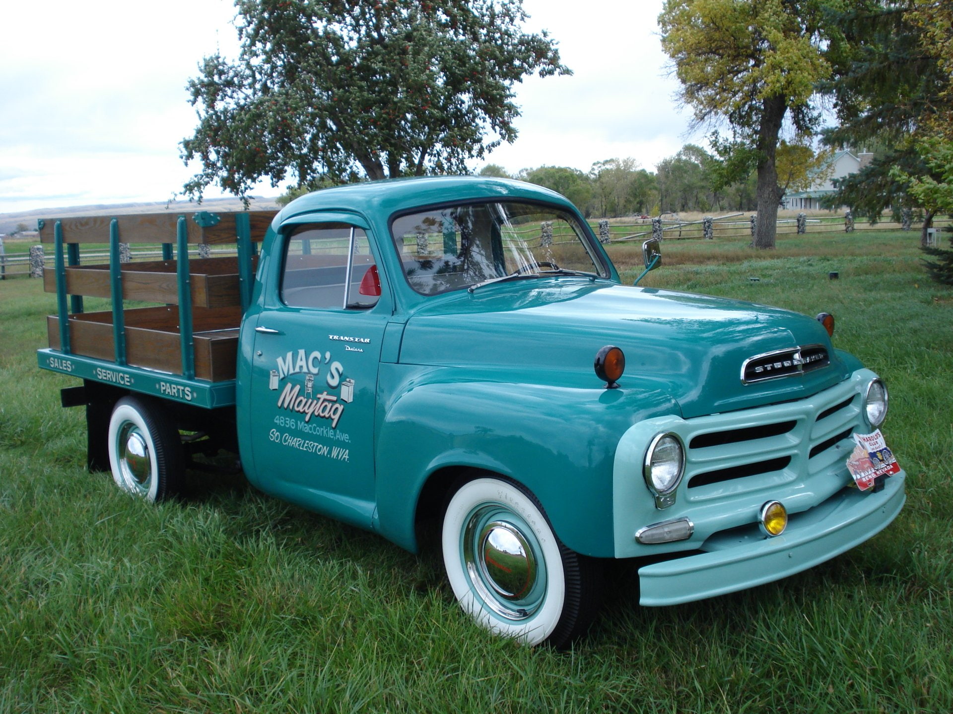Studebaker Transtar Truck, Blue Car, Studebaker, Old Car, Vintage Car, 1080P, Car, HD Wallpaper