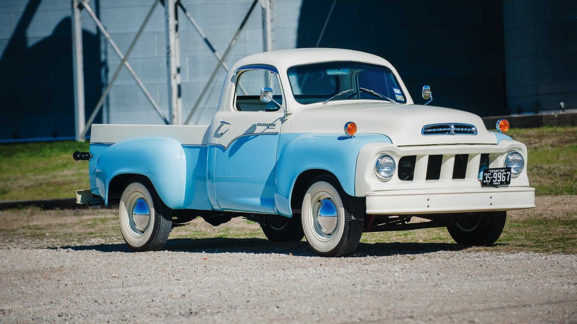 Vintage Car, Studebaker, 1080P, Old Car, Studebaker Transtar Deluxe, Car, Blue Car, Pickup, HD Wallpaper