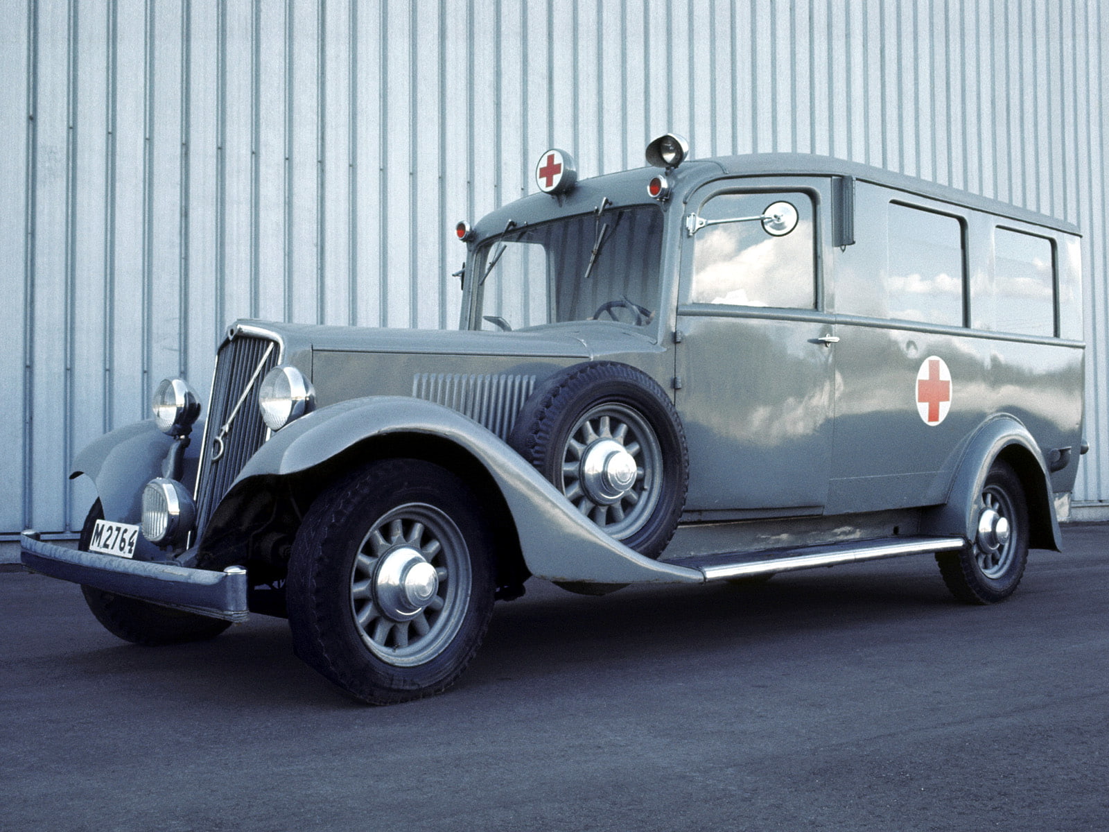 1934, 720P, pv650, ambulance, firetruck, volvo, emergency, retro, stationwagon, police, HD Wallpaper