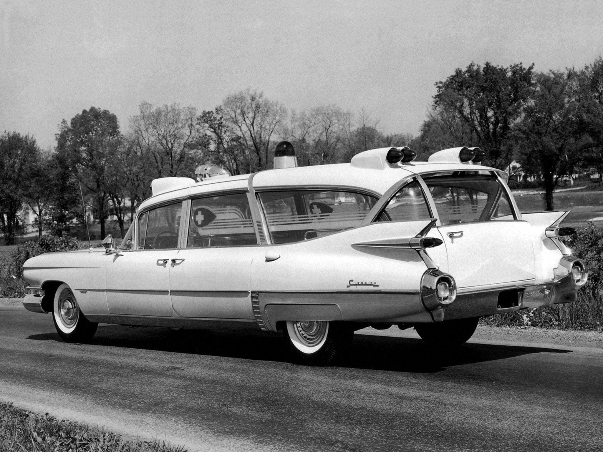cadillac, 6890, 1959, retro, superior, 1080P, ambulance, emergency, crown, stationwagon, royale, HD Wallpaper