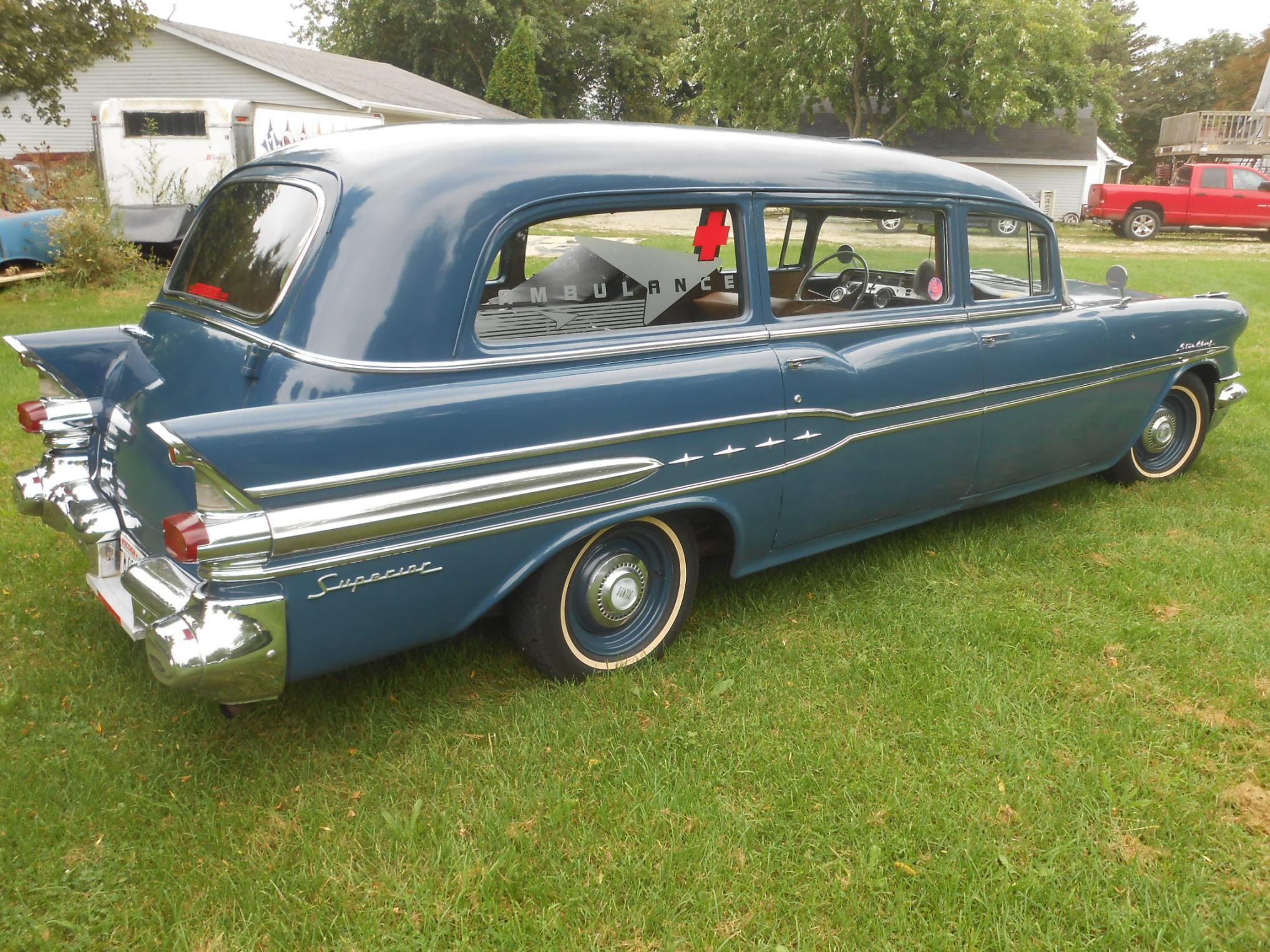 stationwagon, pontiac, ambulance, emergency, retro, 1080P, 1957, HD Wallpaper