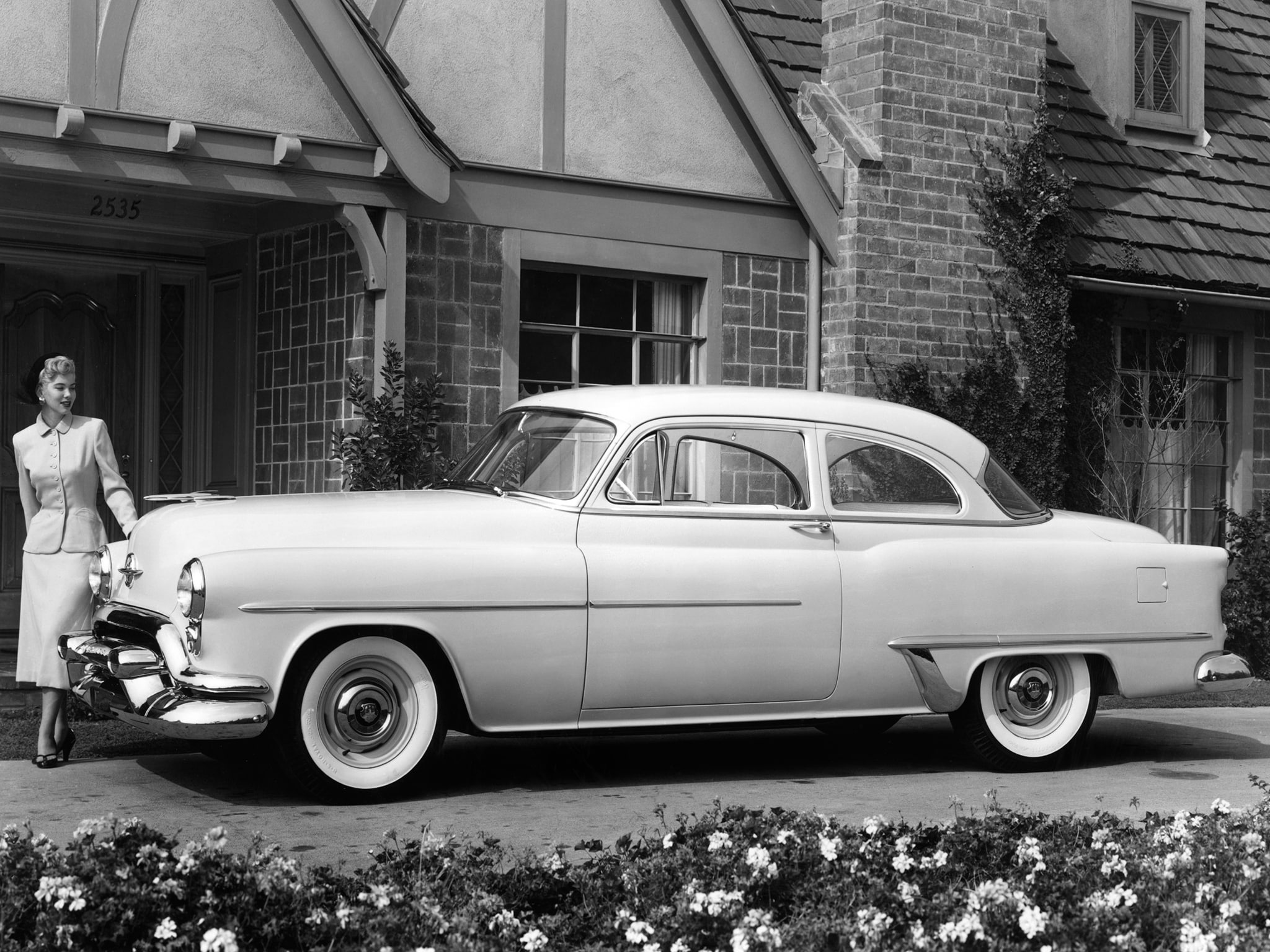 sedan, 8 8, oldsmobile, 1080P, retro, 3611, deluxe, 1953, 2 door, HD Wallpaper