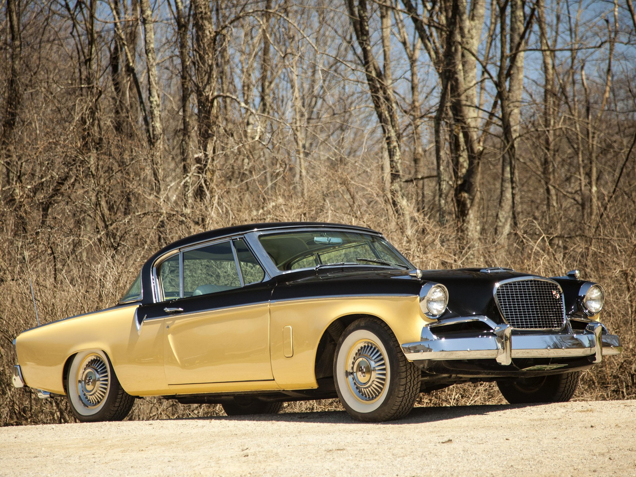 1956, sky, studebaker, (56h-k7), retro, 1080P, hawk, coupe, HD Wallpaper