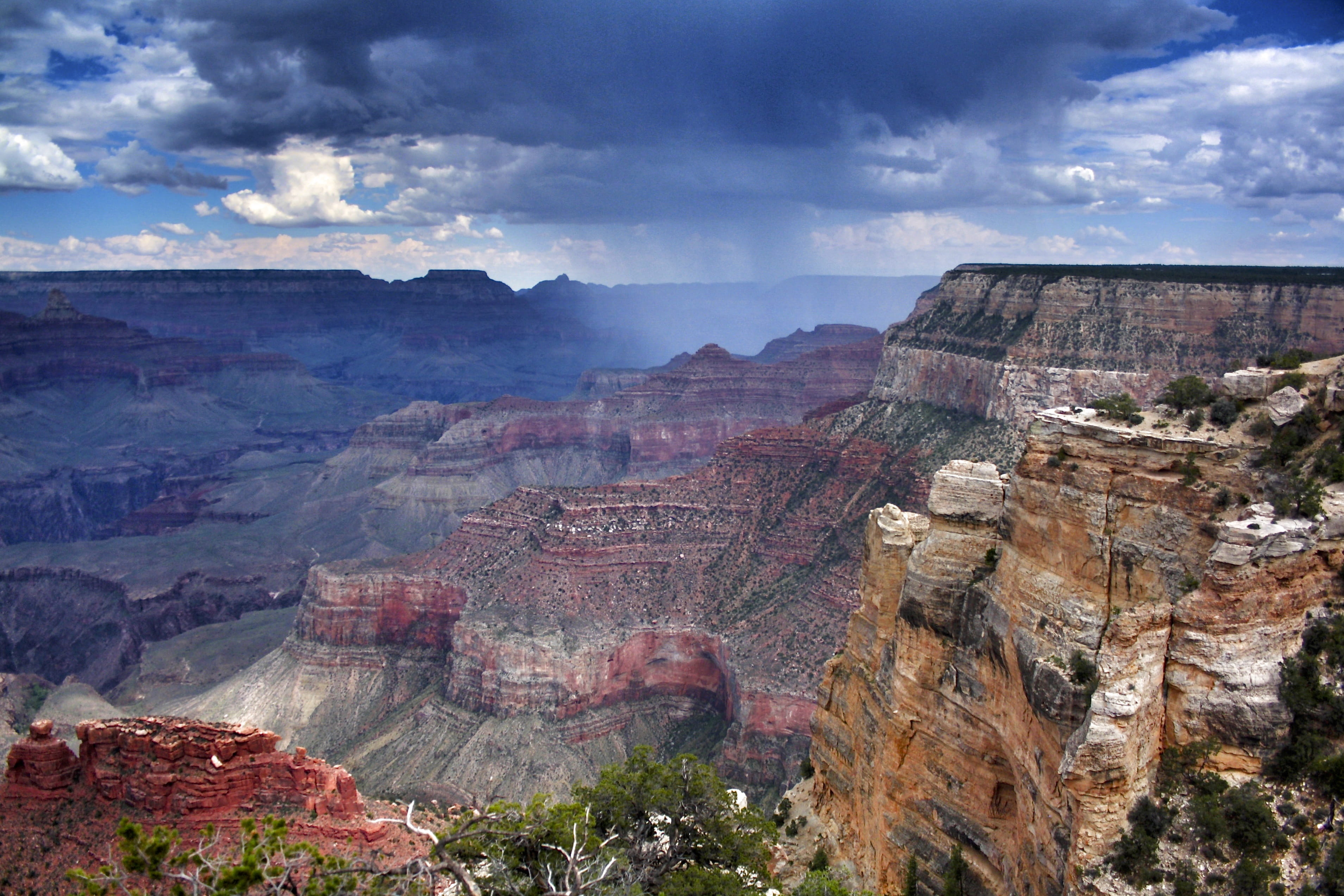 mountain range, scenics - nature, mountain, cloudy, 2K, natural Landmark, travel Locations, rock - Object, sky, colorado River, extreme Terrain, rocks, HD Wallpaper