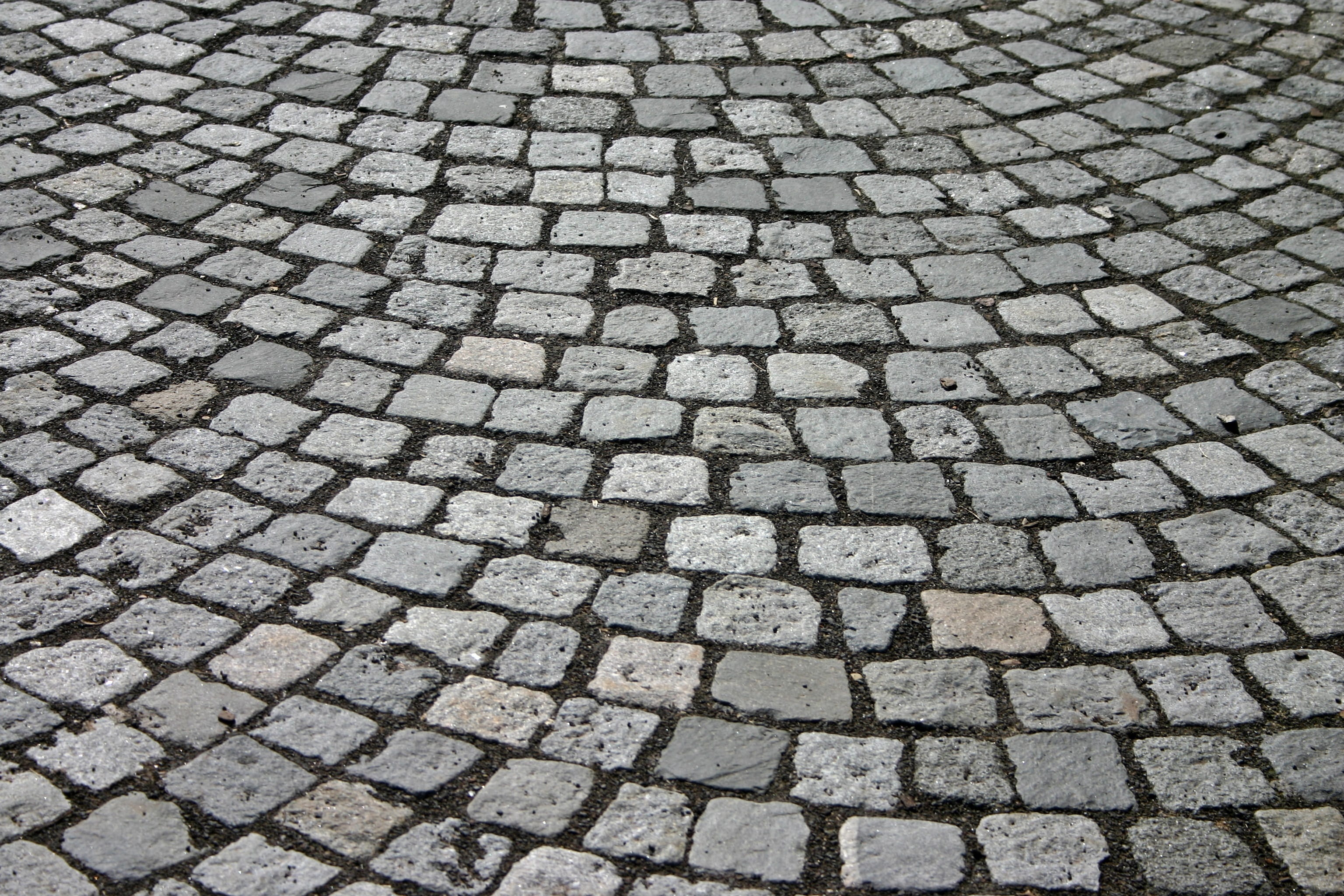 stumbling stone, area, no people, paving stones, structure, Cobblestone, Patch, road, arrangement, paved, grey, abstract, full frame, backgrounds, textured, HD Wallpaper