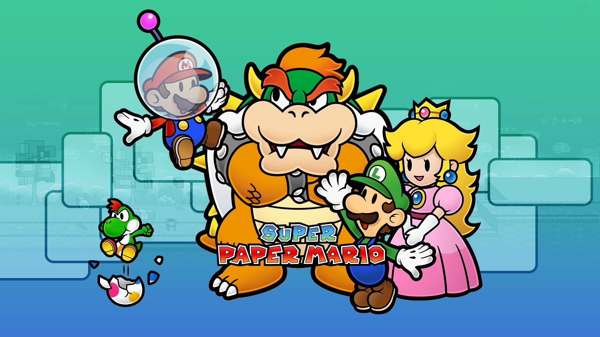 1080P, Super Paper Mario, Mario, HD Wallpaper