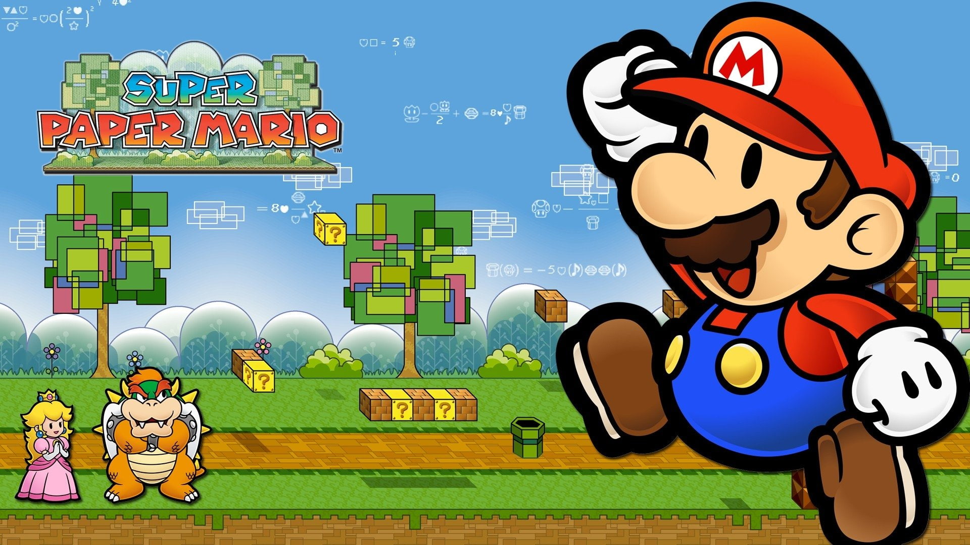 Super Paper Mario, 1080P, Mario, HD Wallpaper