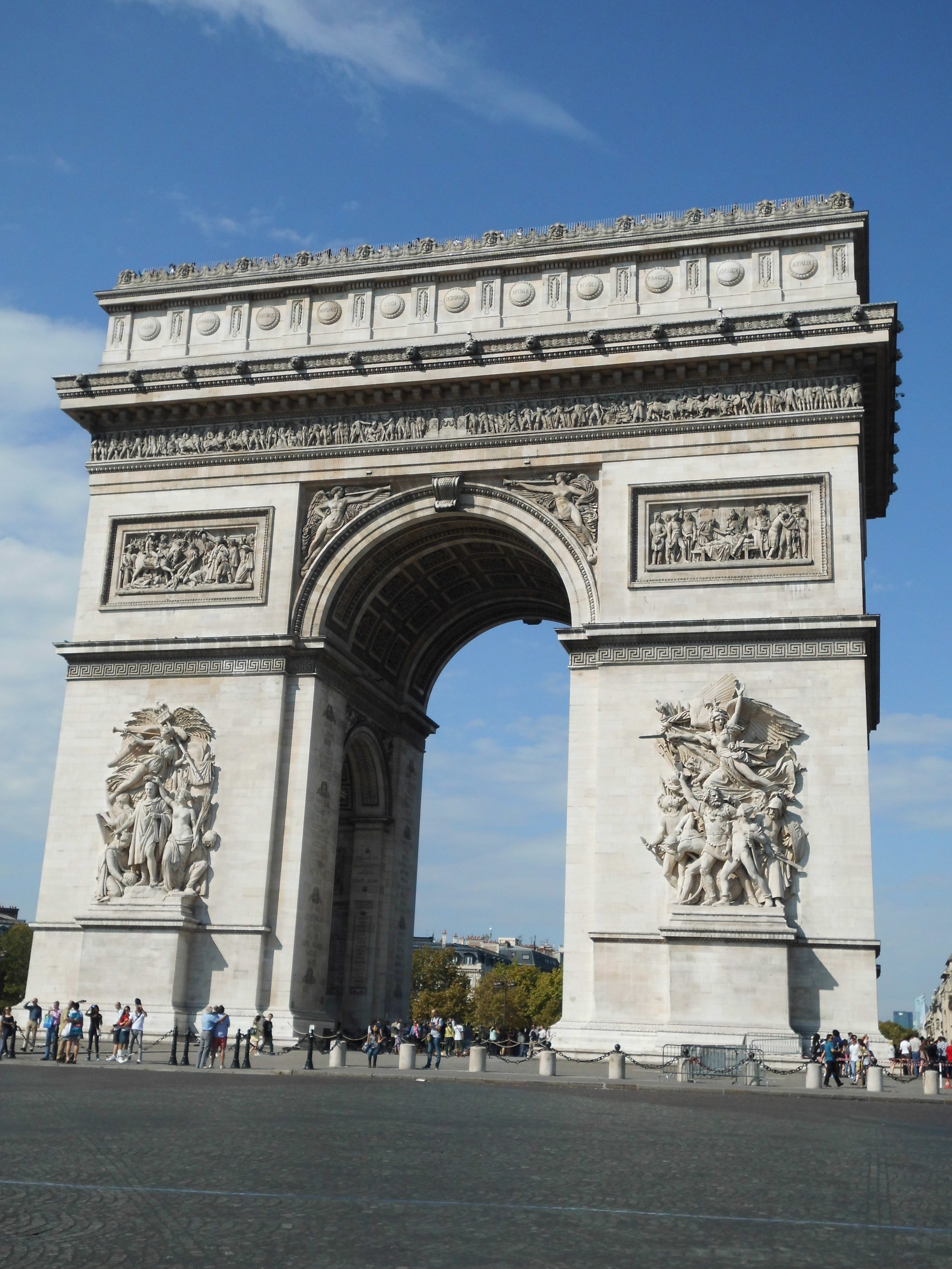 art and craft, the past, holiday, location, outdoors, triumphal arch, craft, city, Arc De Triomphe, travel destinations, history, people, sky, places of interest, Phone HD Wallpaper