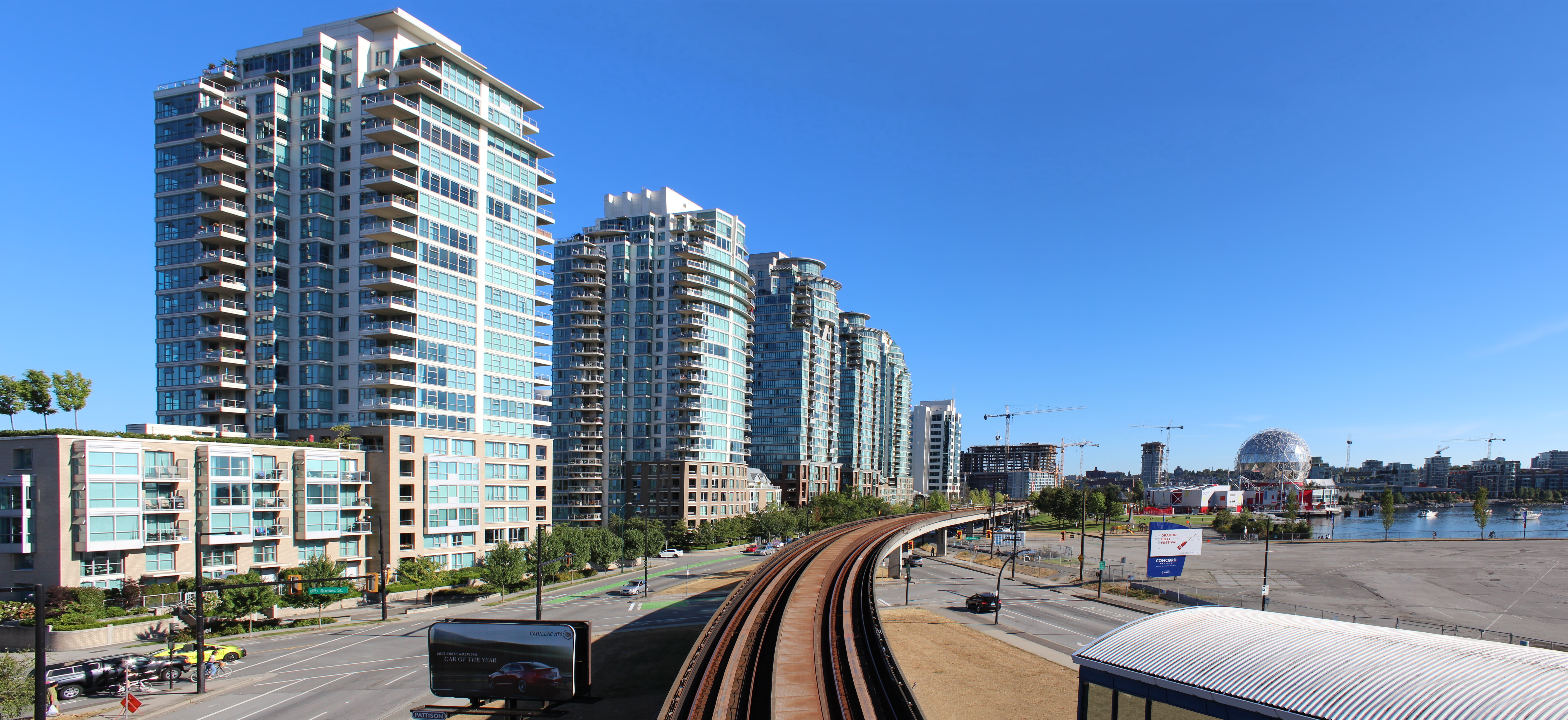 british columbia, building, city life, street, sky, office building exterior, commuter, tower, transit, residential district, financial district, built structure, HD Wallpaper
