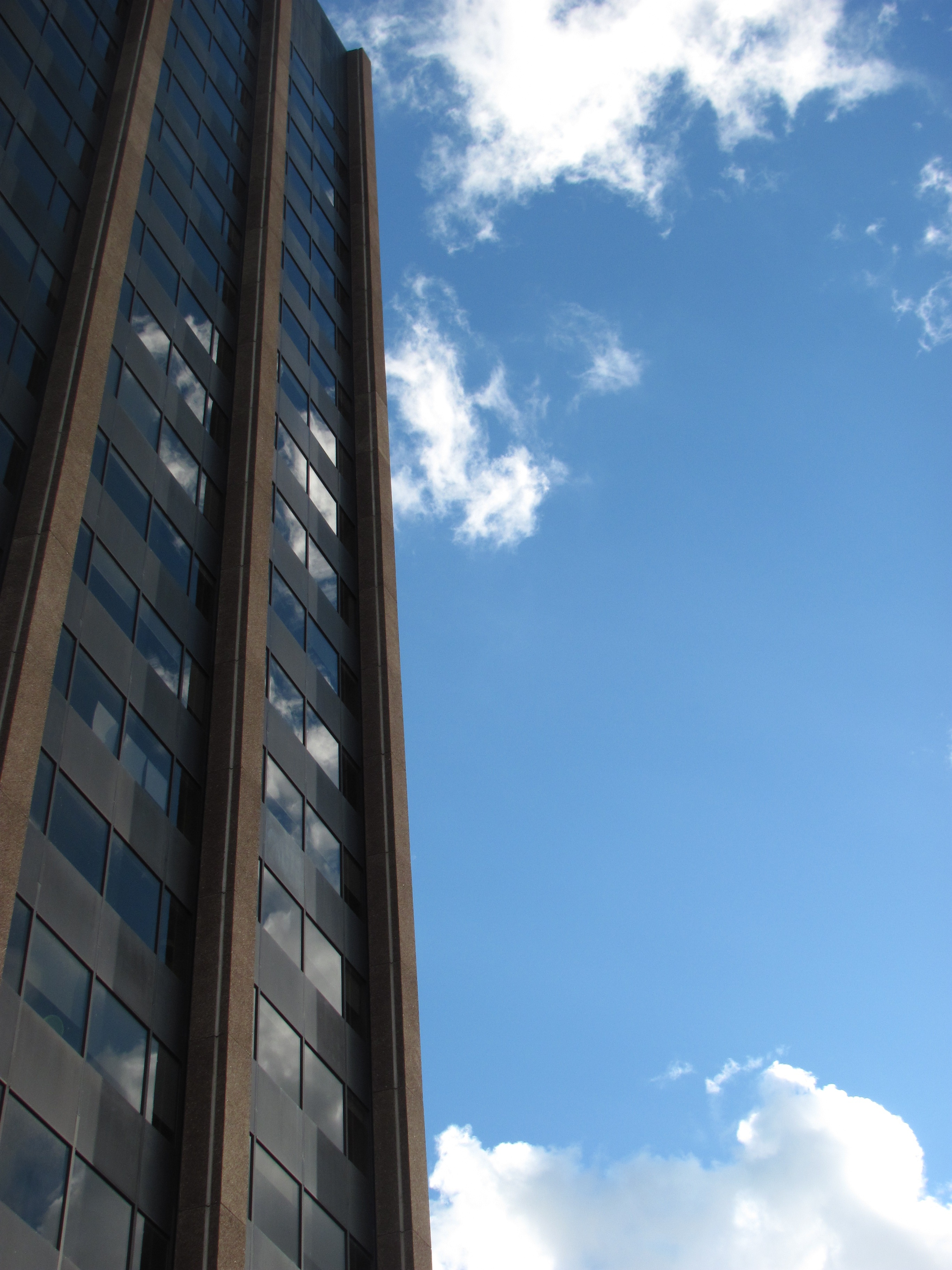 architecture, pattern, high, apartment, office building exterior, city, modern, day, low angle view, blue, workplace, neighborhood, finance, nature, facade, Phone HD Wallpaper
