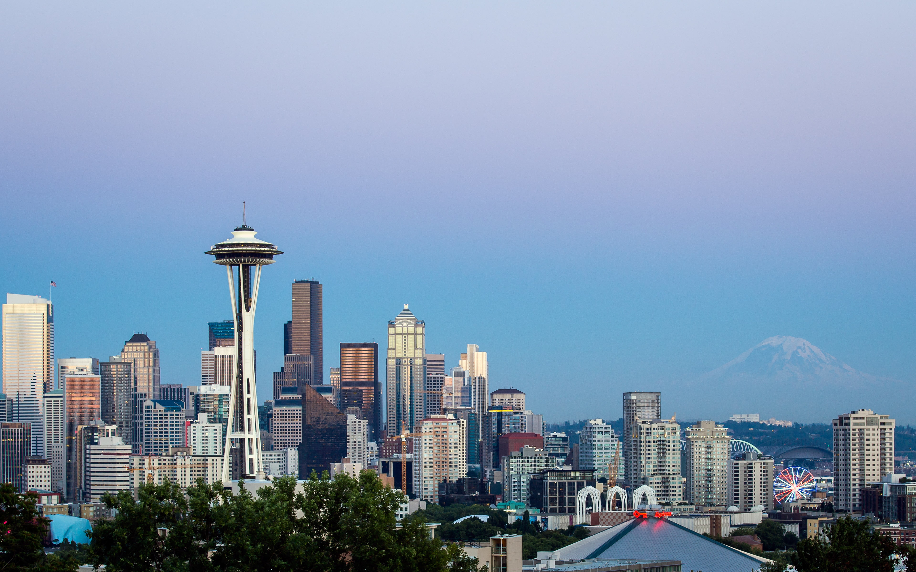 Skyline, Seattle, Washington, 4K, Cityscape, 4K, HD Wallpaper