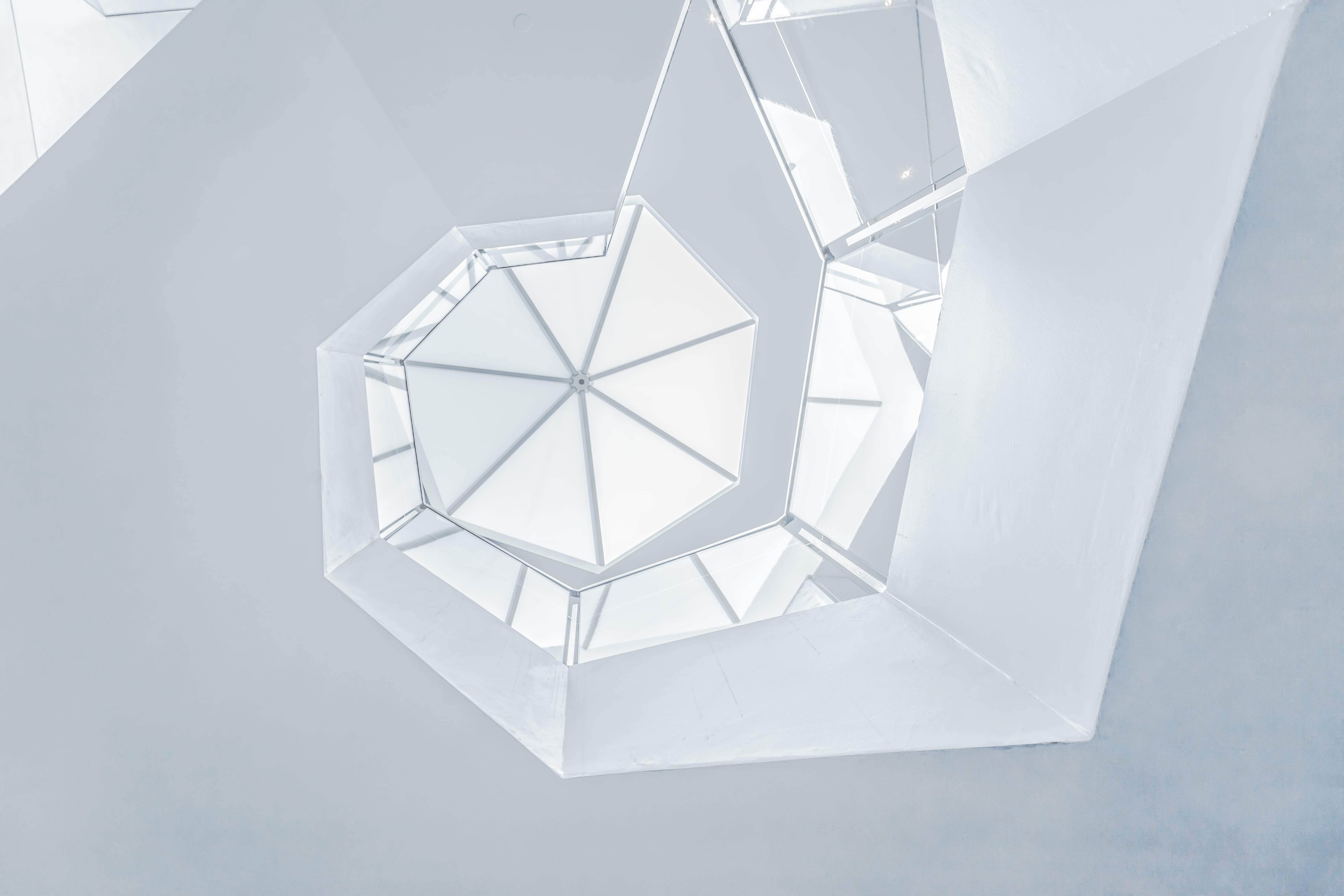 close-up, hexagon, clean, joel, steps, minimal, 5K, optical, light, canada, stair, concrete, design, no people, geometric shape, artwork, indoors, low angle view, HD Wallpaper