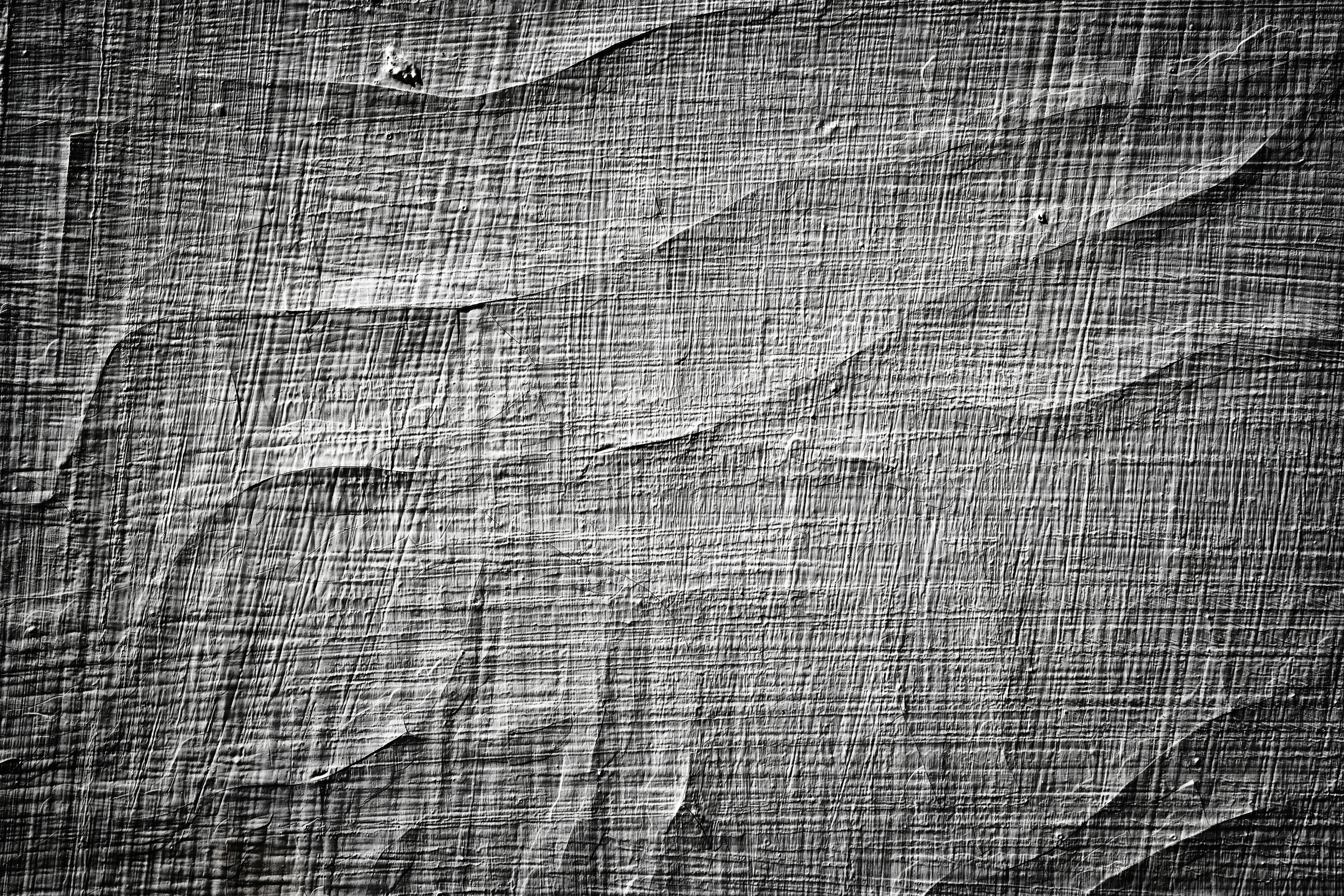 backgrounds, textured effect, crumpled, material, wrinkled, rough, dirt, background, b w photography, full frame, black and white, structure, old, damaged, HD Wallpaper