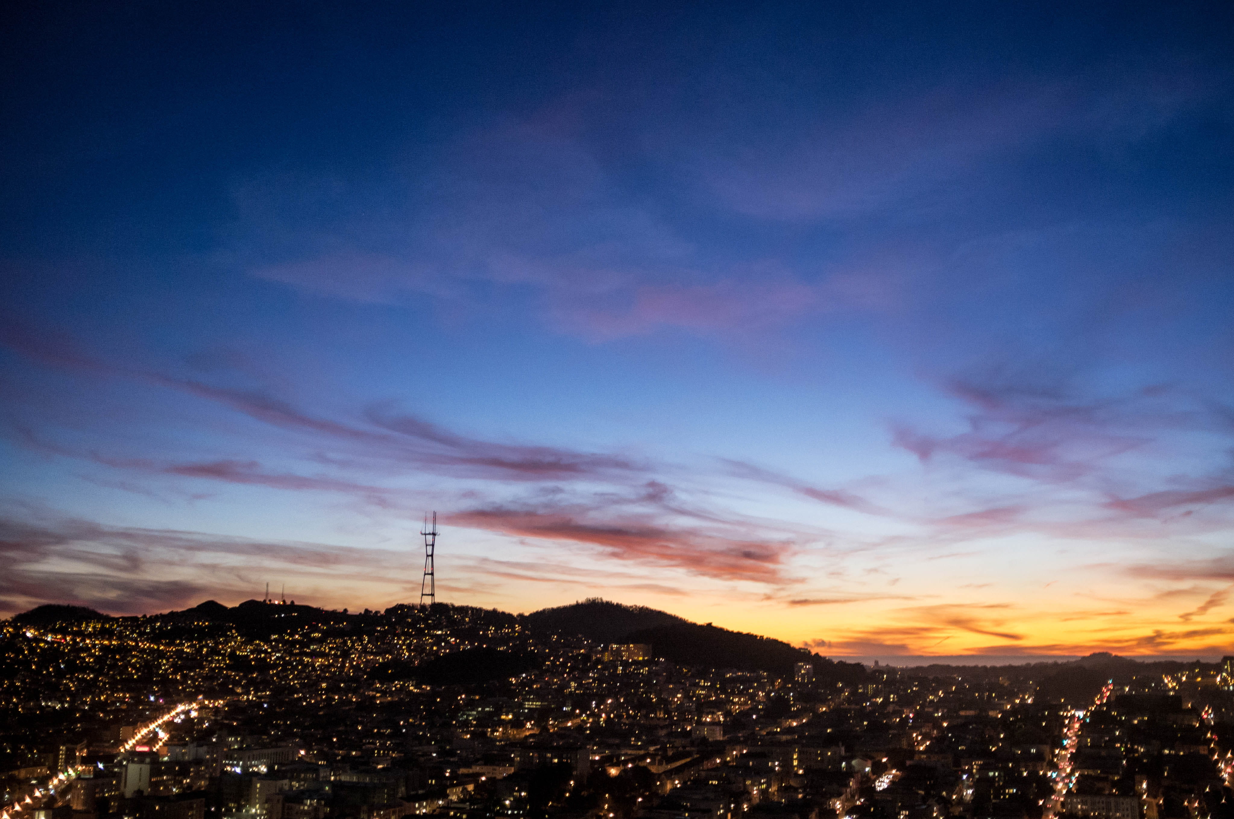 bay area, romantic sky, sky, travel, dusk, townscape, cloud - sky, united states of america, building, united states, america, architecture, cityscape, HD Wallpaper