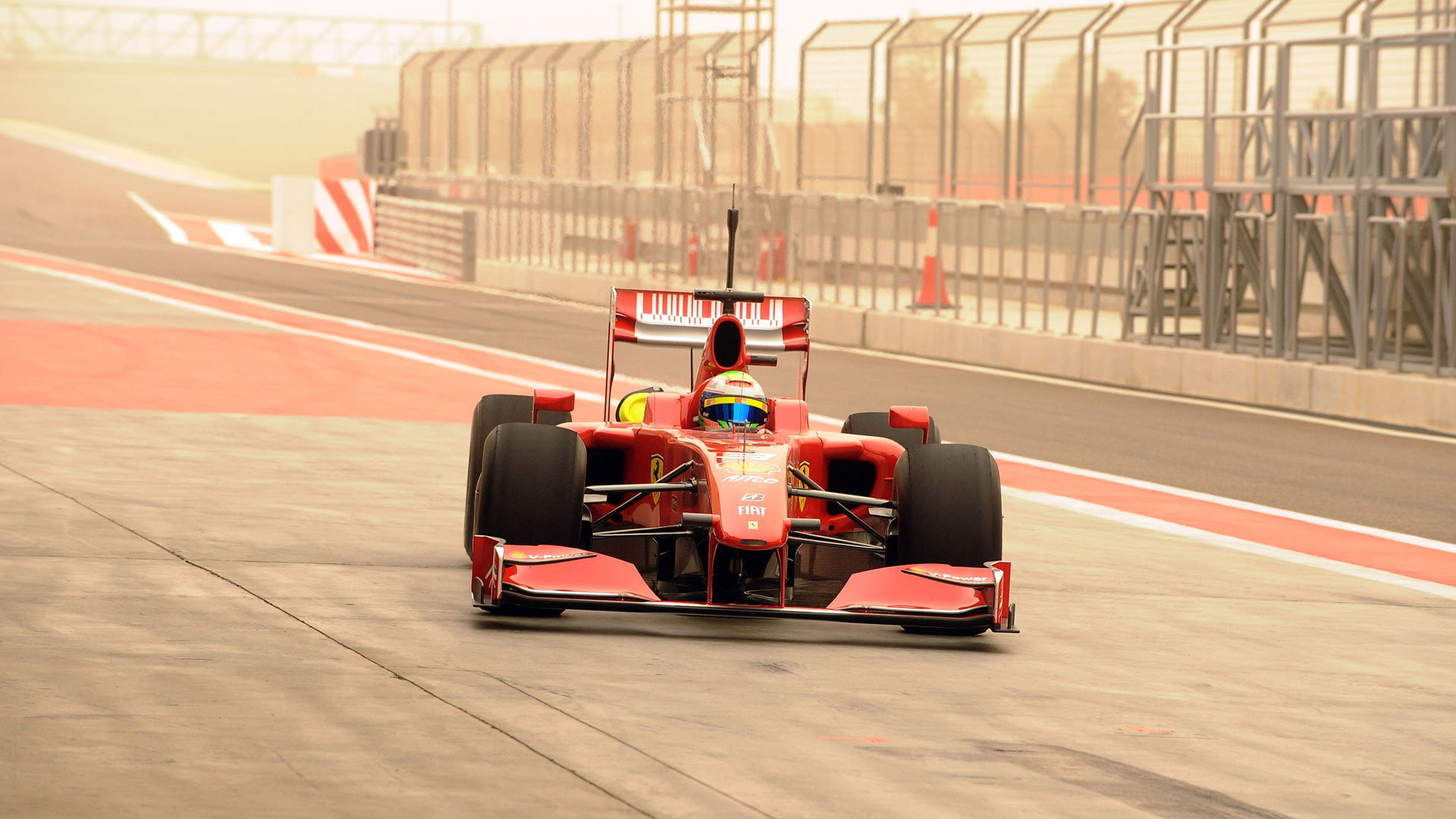 people, The car, Circuit, real people, sports helmet, front view, 1080P, occupation, men, Bahrain International Circuit, sport, auto racing, Formula-1, HD Wallpaper